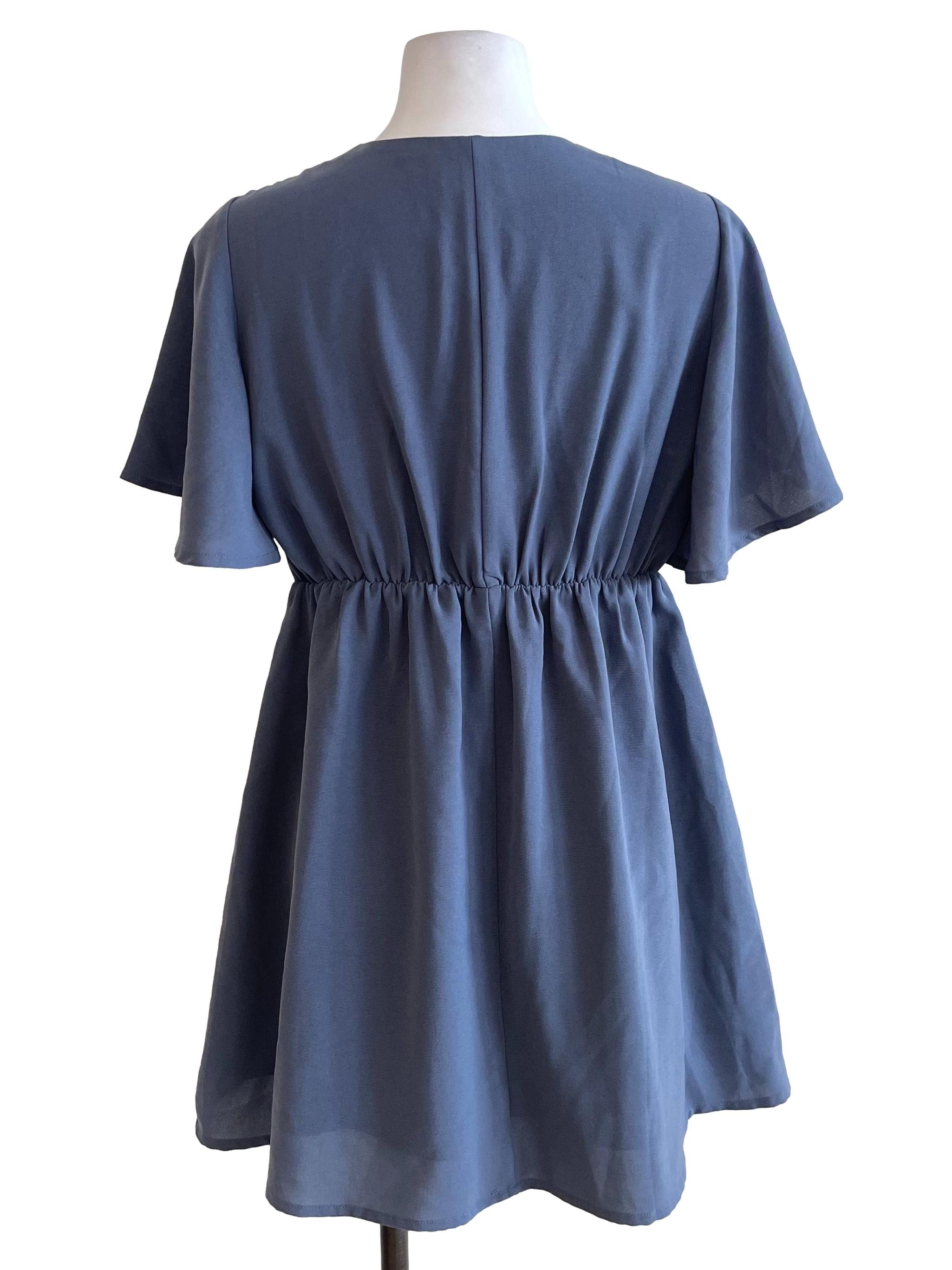 Porpoise Butterfly Sleeves Dress