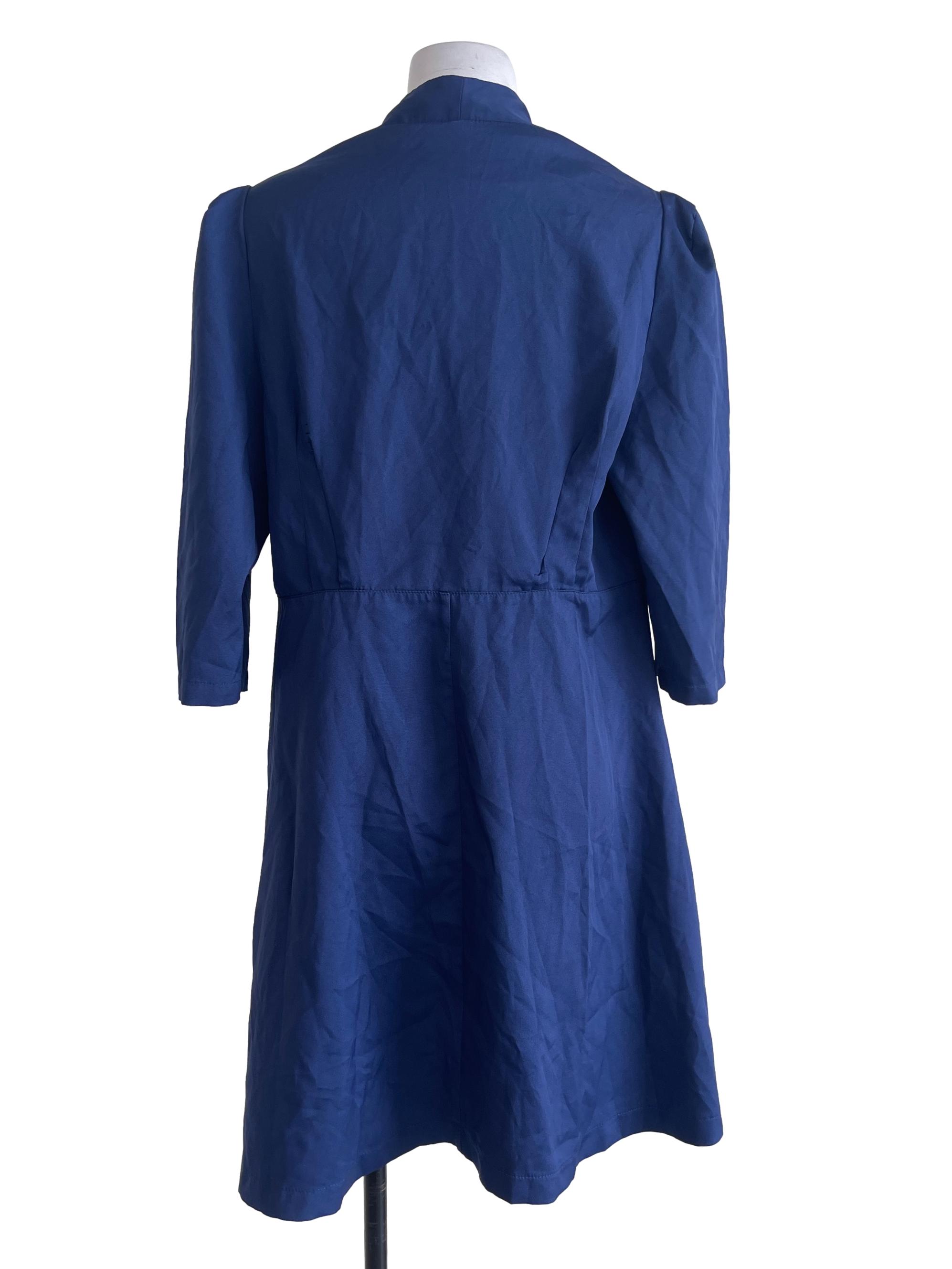 Blue  Long Coat Dress