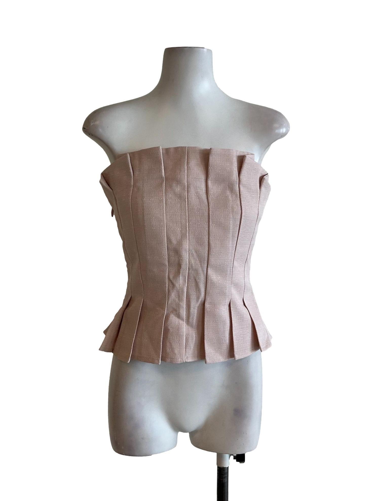 Rose Pink Pleated Top