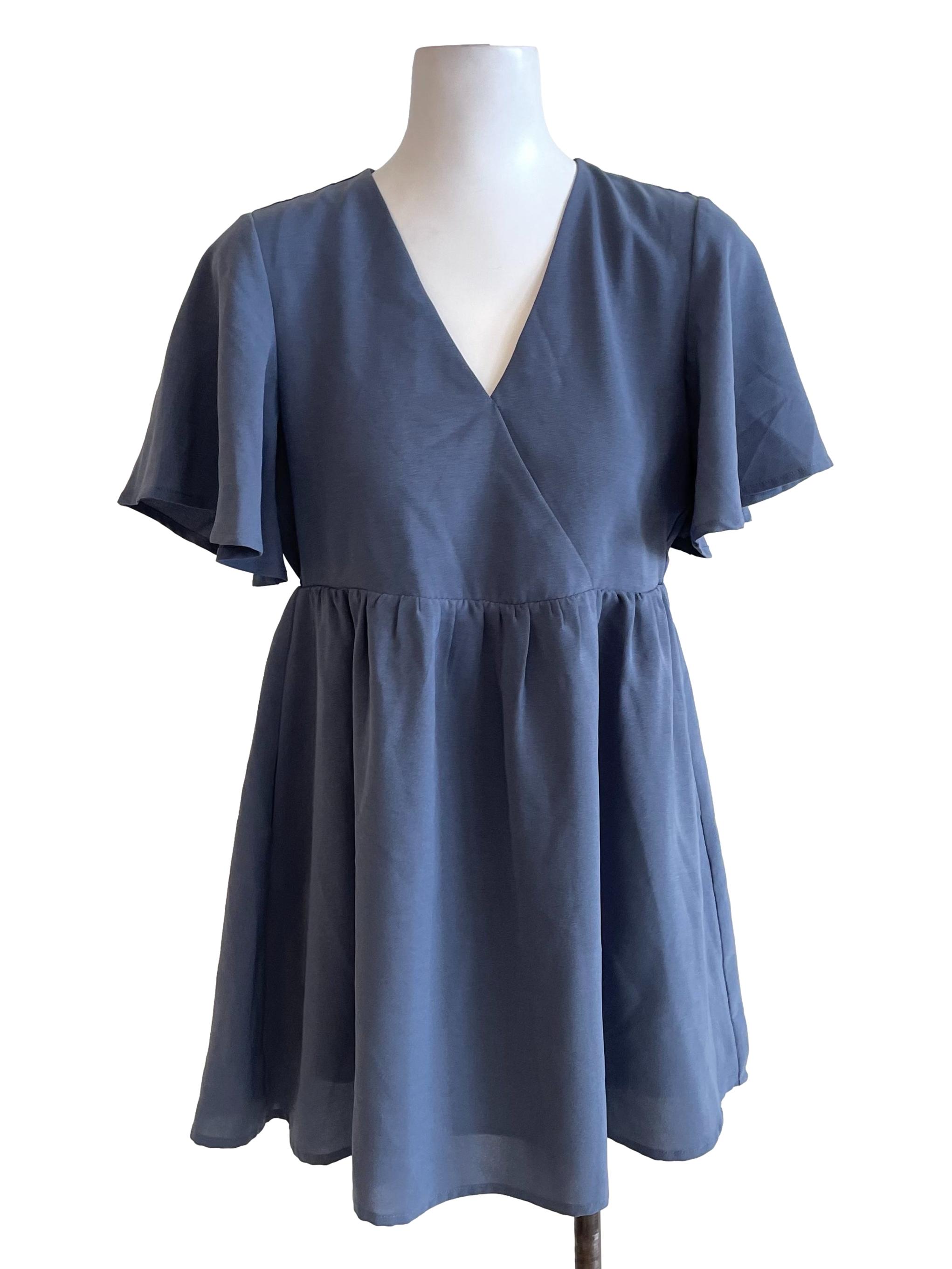 Porpoise Butterfly Sleeves Dress