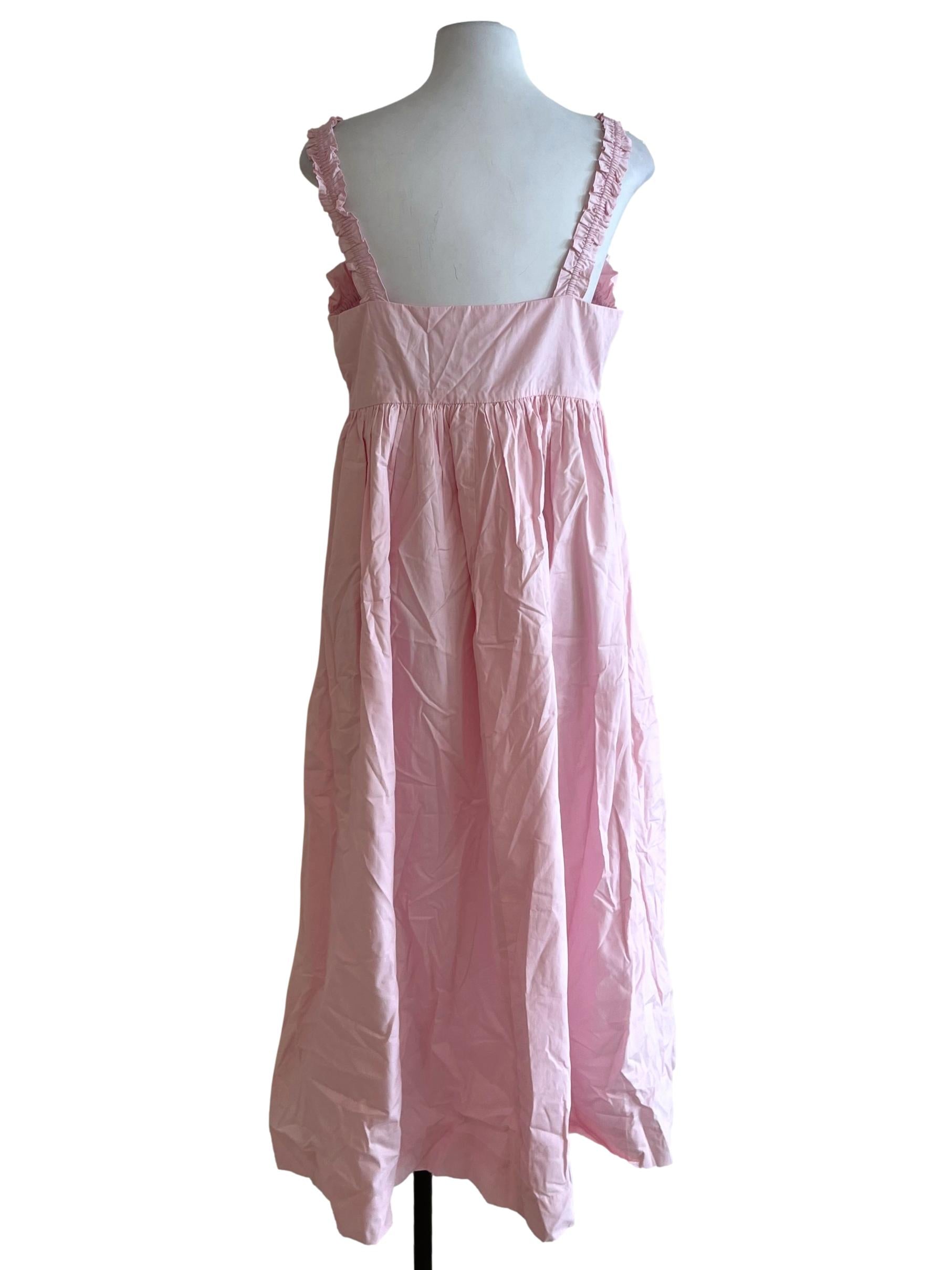 Blush Pink Pleated A-Line Dress