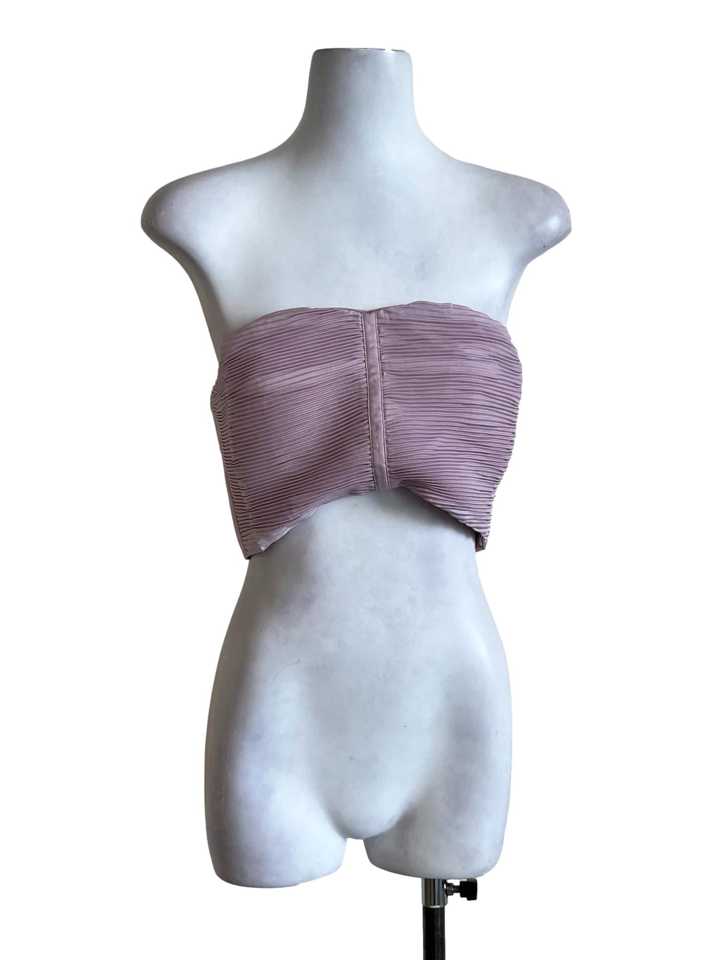 Purple Plain Strapless Top
