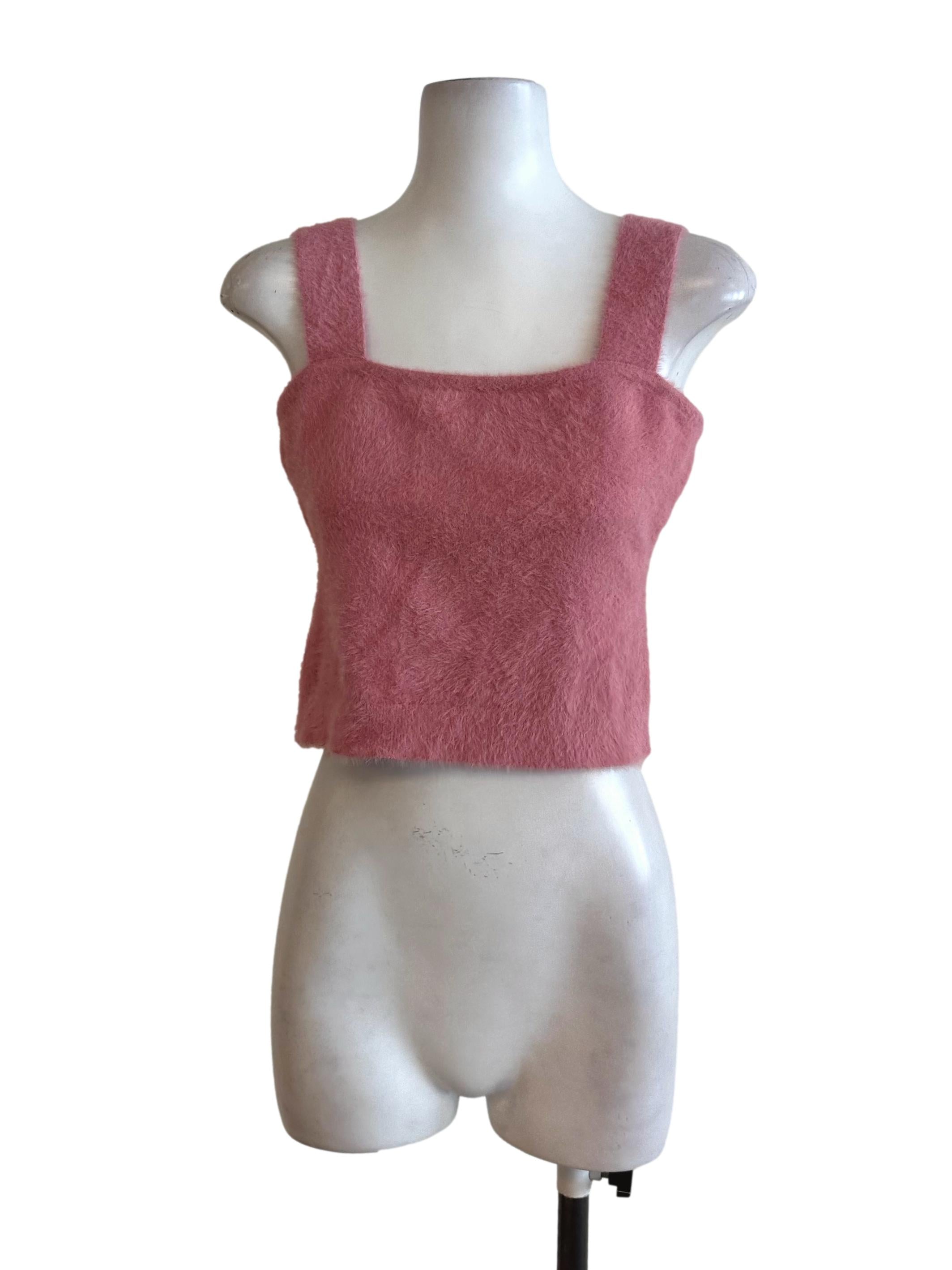 Candy Pink Fur Top