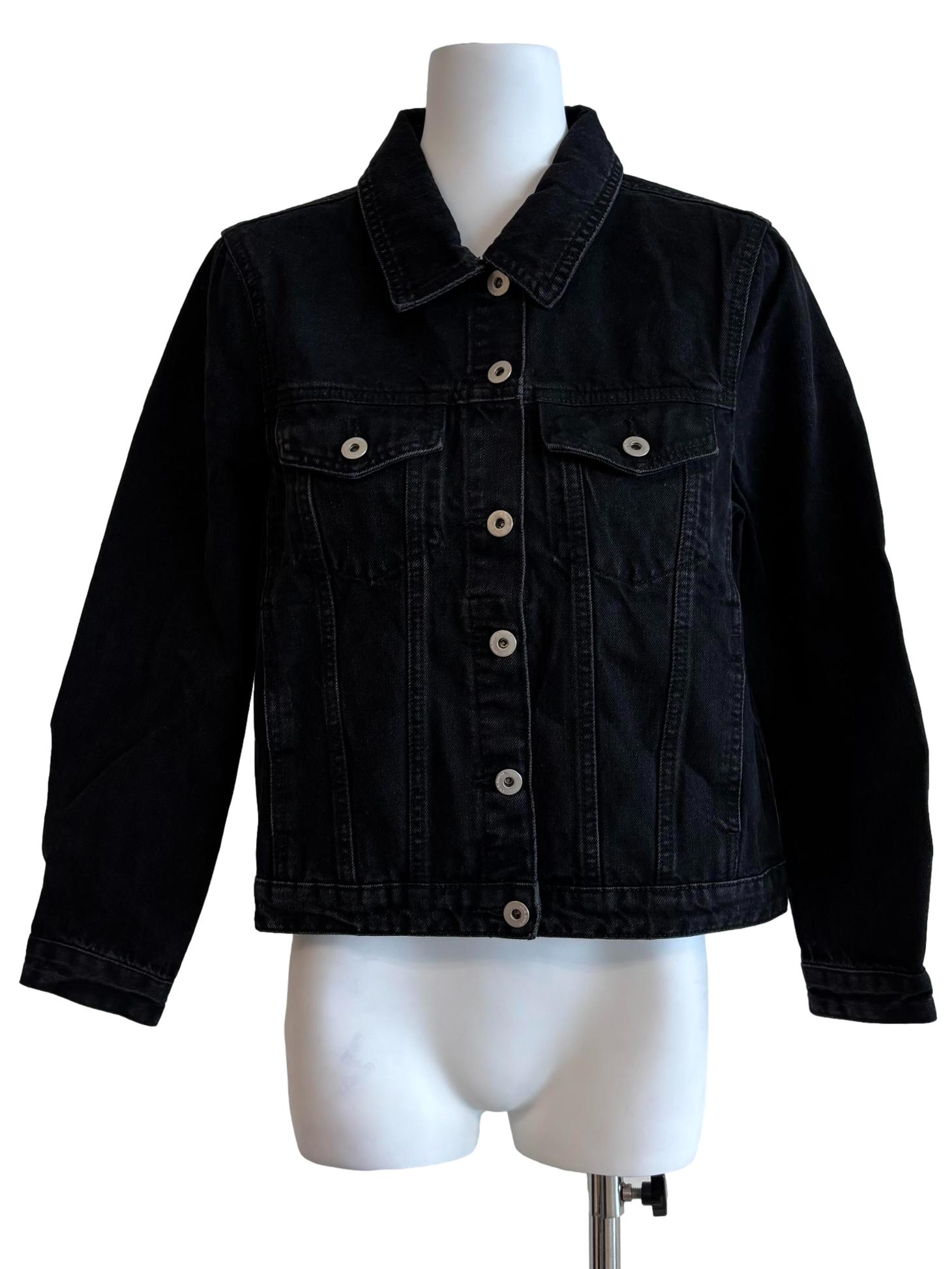 Washed Black Denim Jacket
