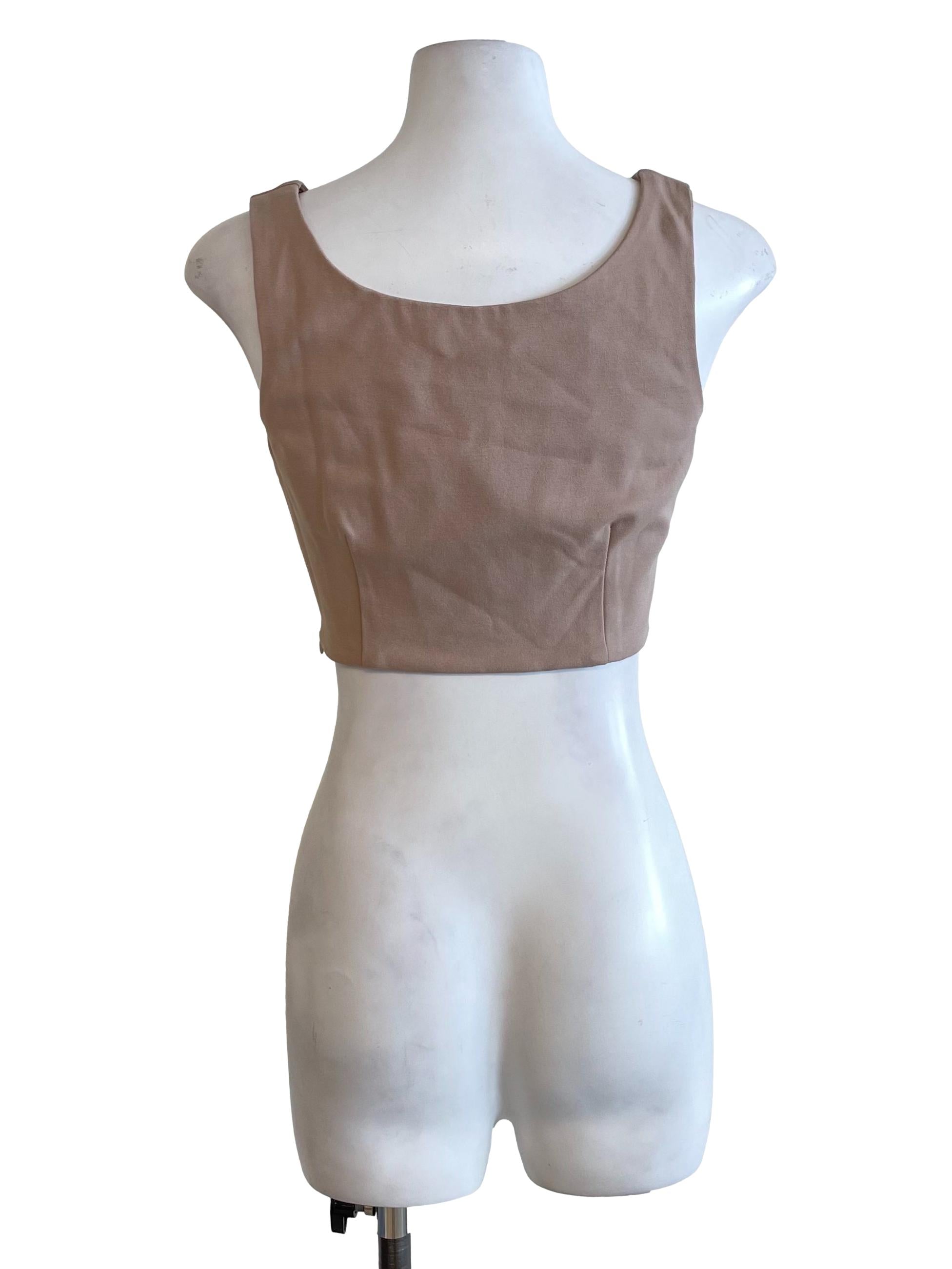 Sepia Cropped Tank Top