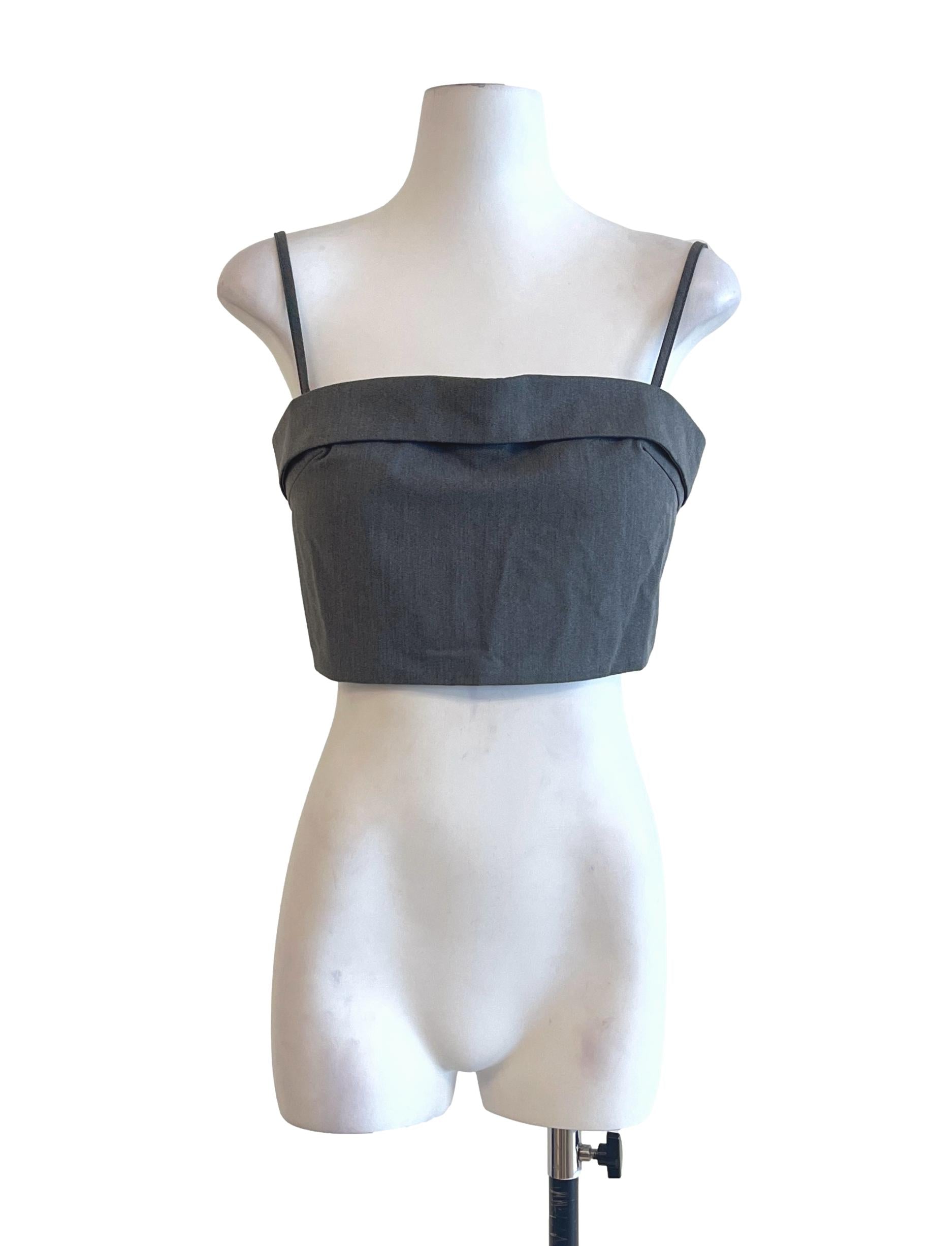 Dove Grey Straight Across Sleeveless Top TTR