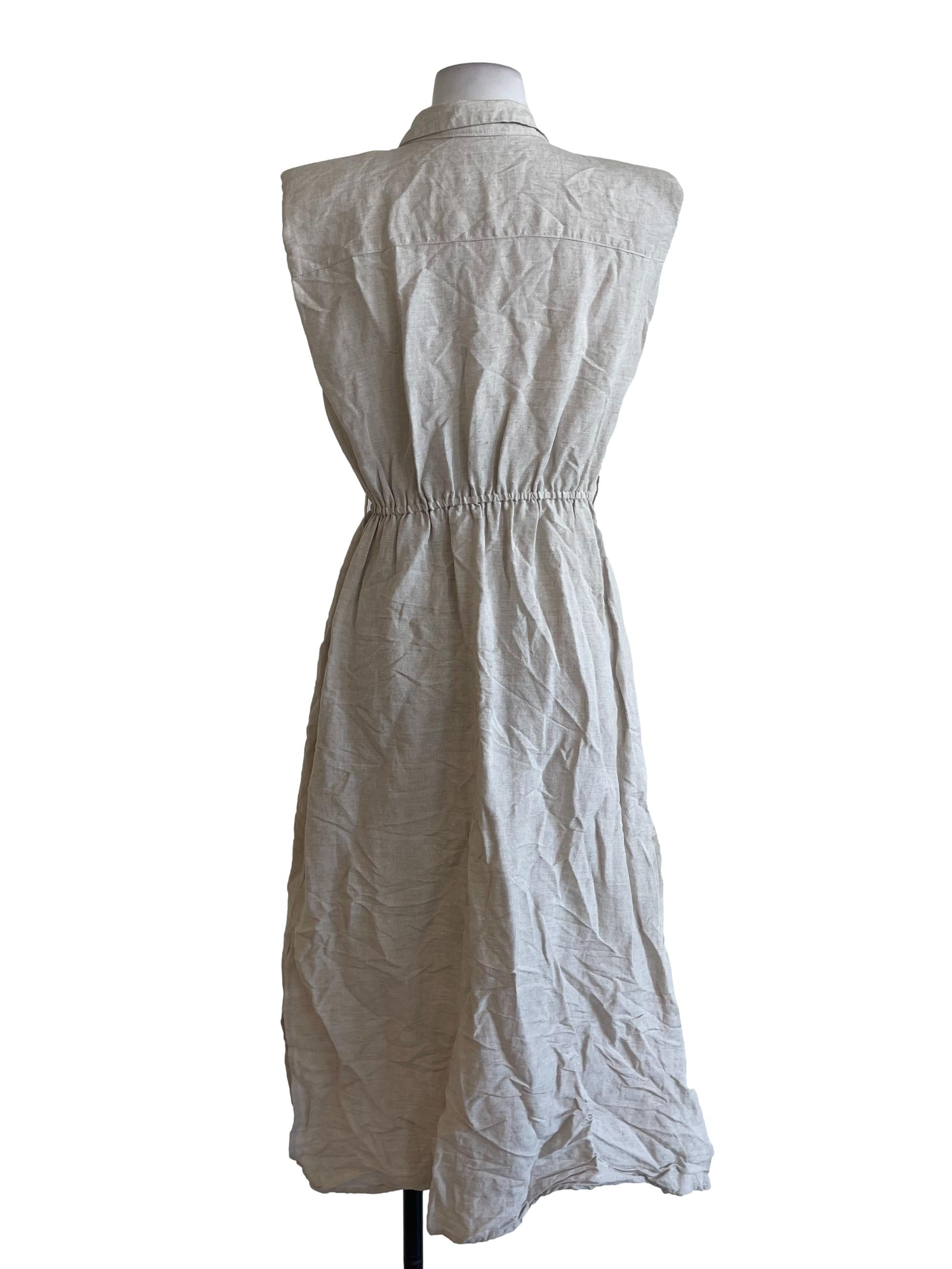 Ash Beige Sleeveless Dress LB