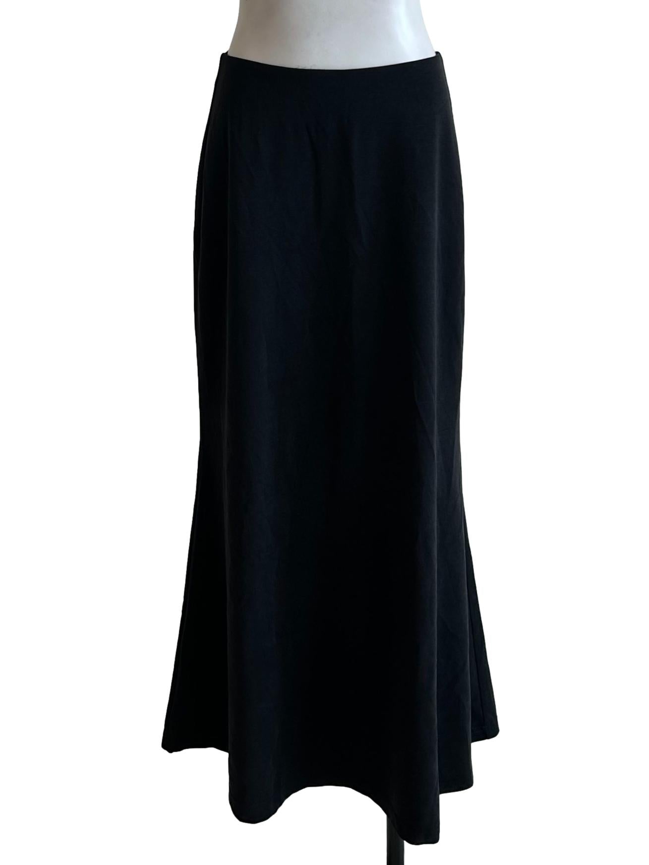 Onyx Black Midi Skirt