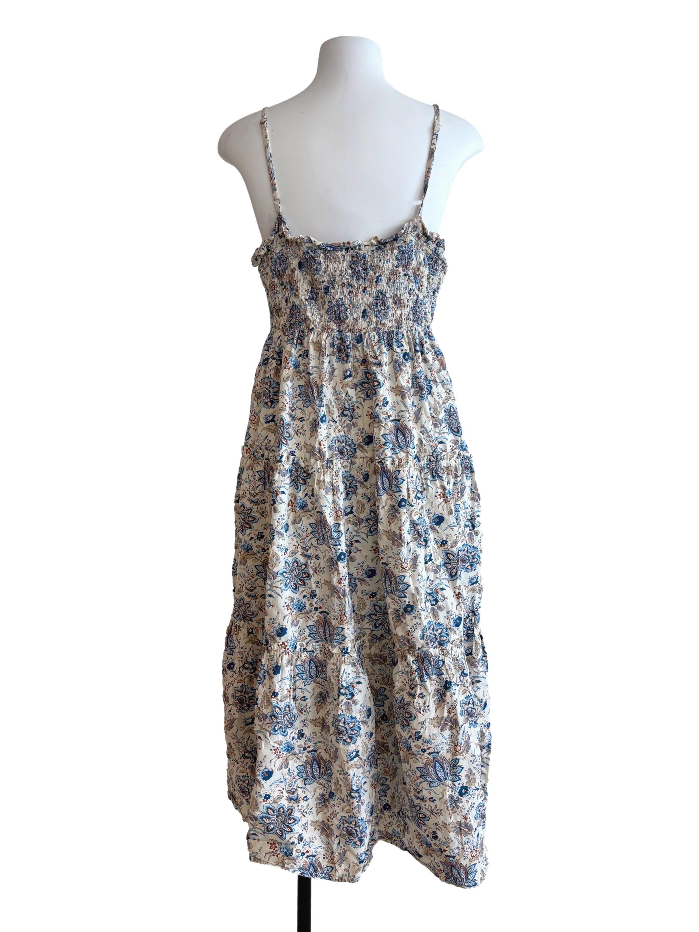 Aegean Blue Printed Cotton Dress