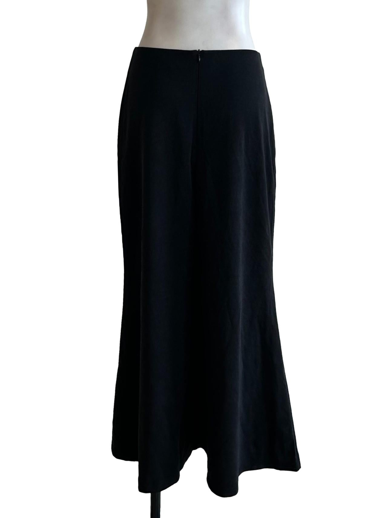 Onyx Black Midi Skirt