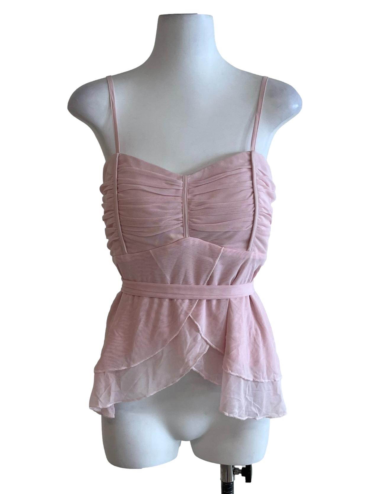 Blush Pink Spaghetti Strap Sleeveless Top