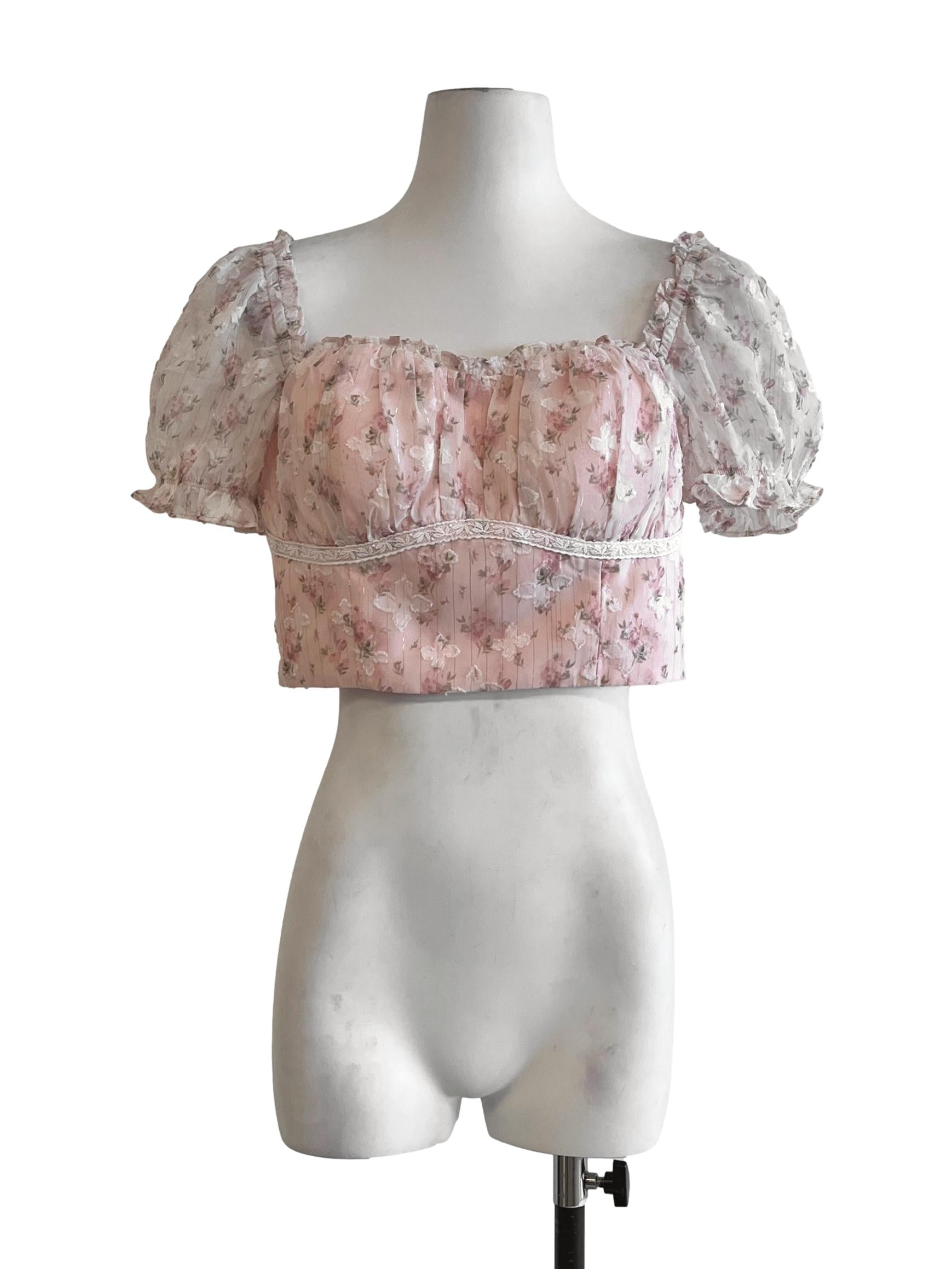 Peach Pink Off Shoulder Top