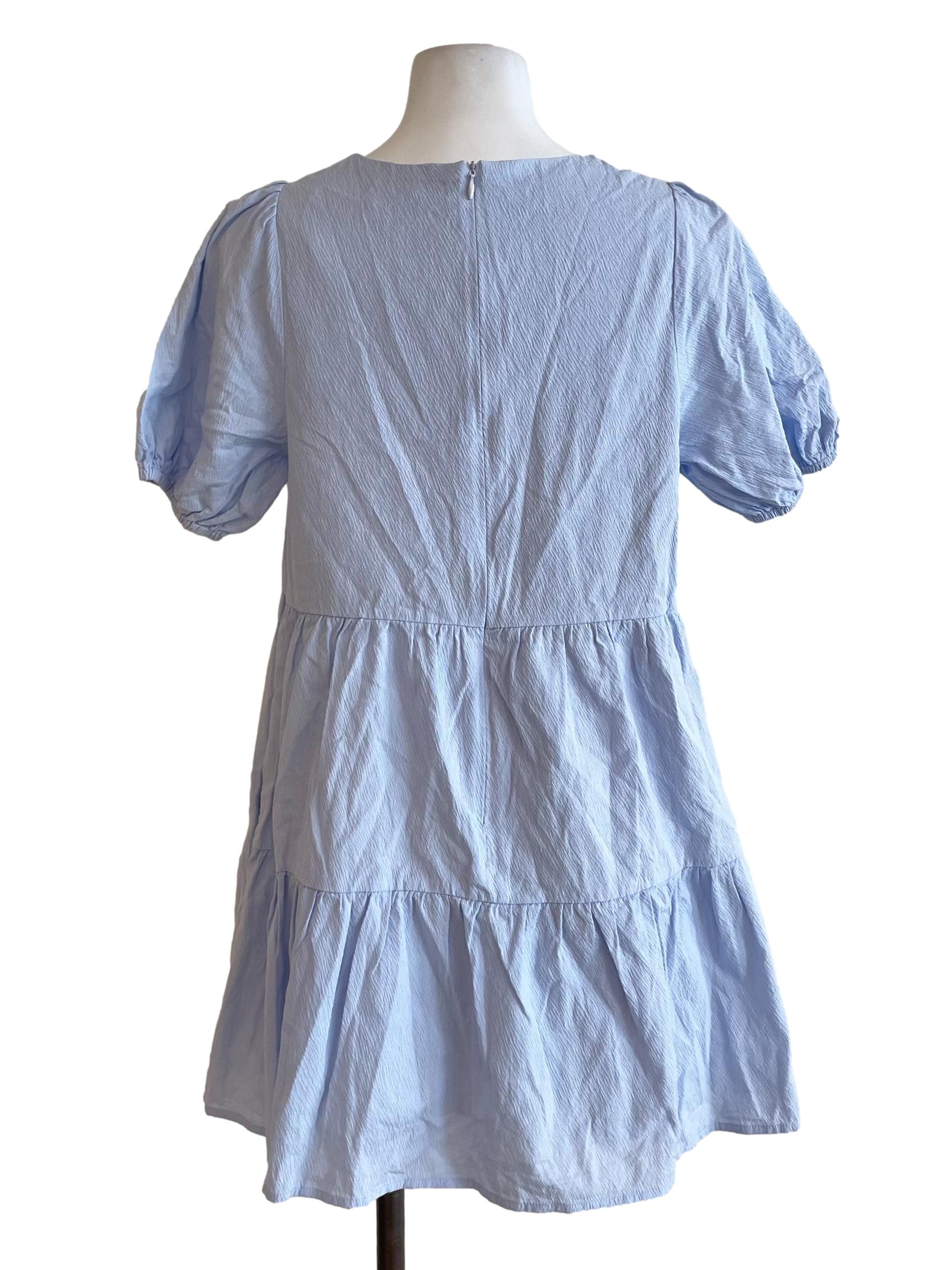 Frost Blue Tiered Dress