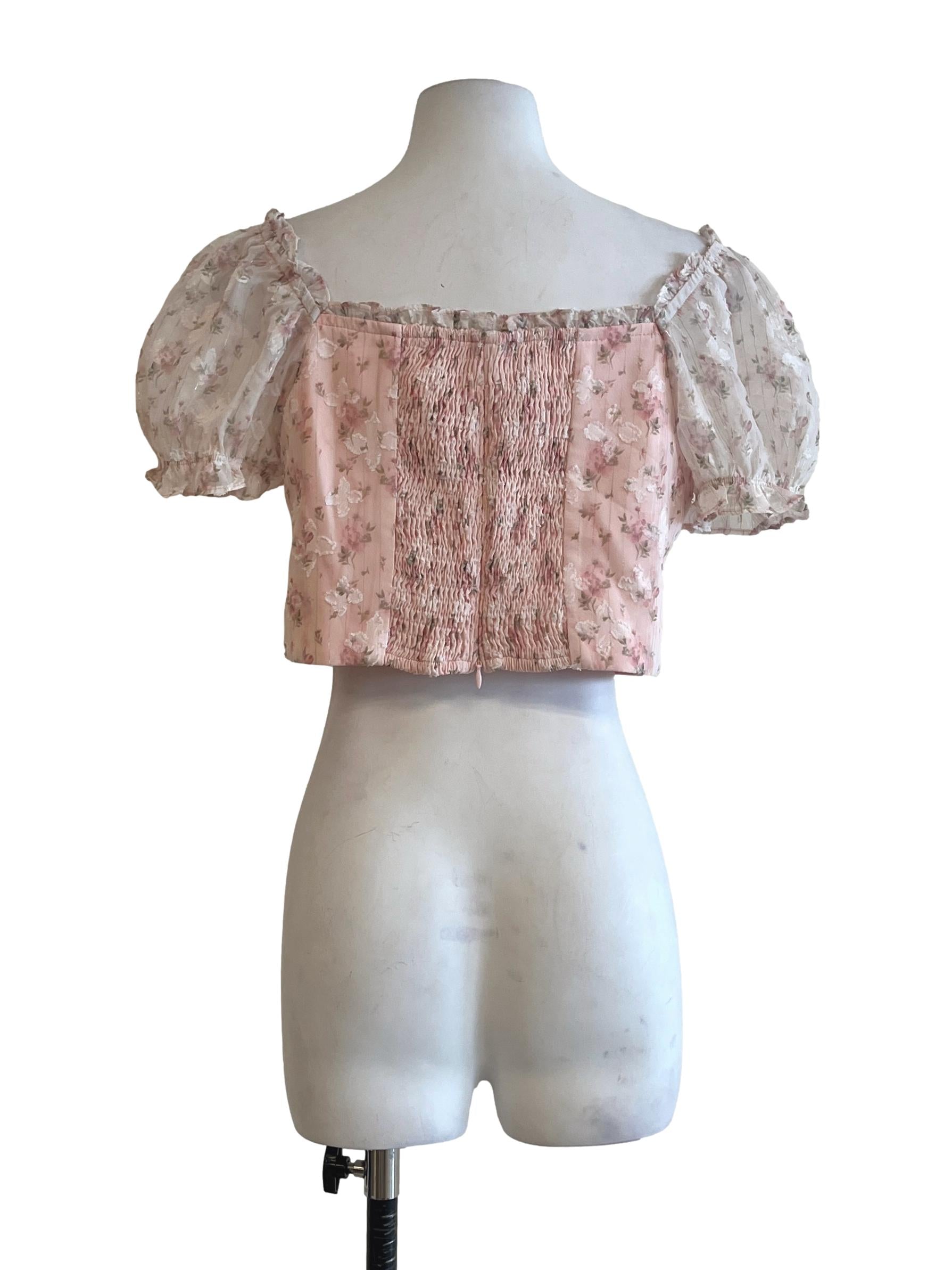 Peach Pink Off Shoulder Top
