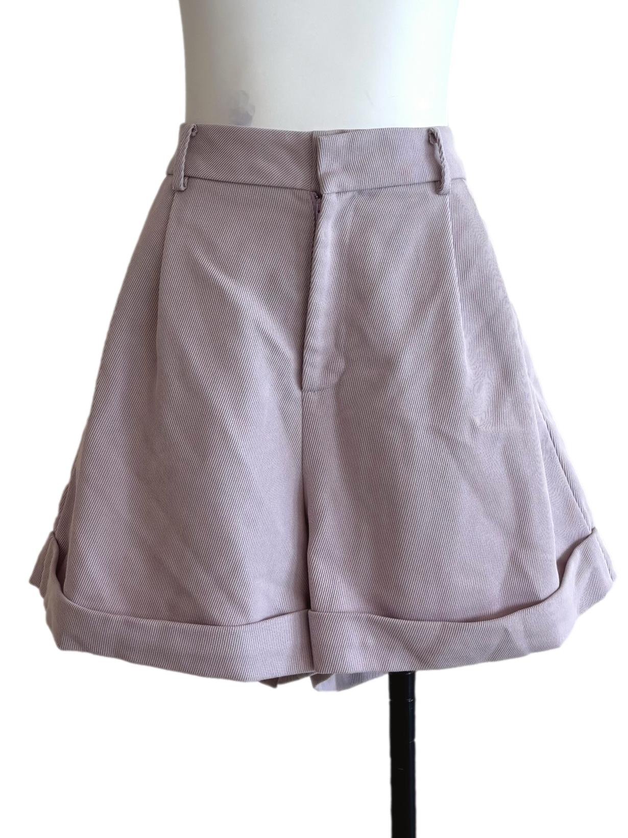 Heather Purple Cropped Shorts