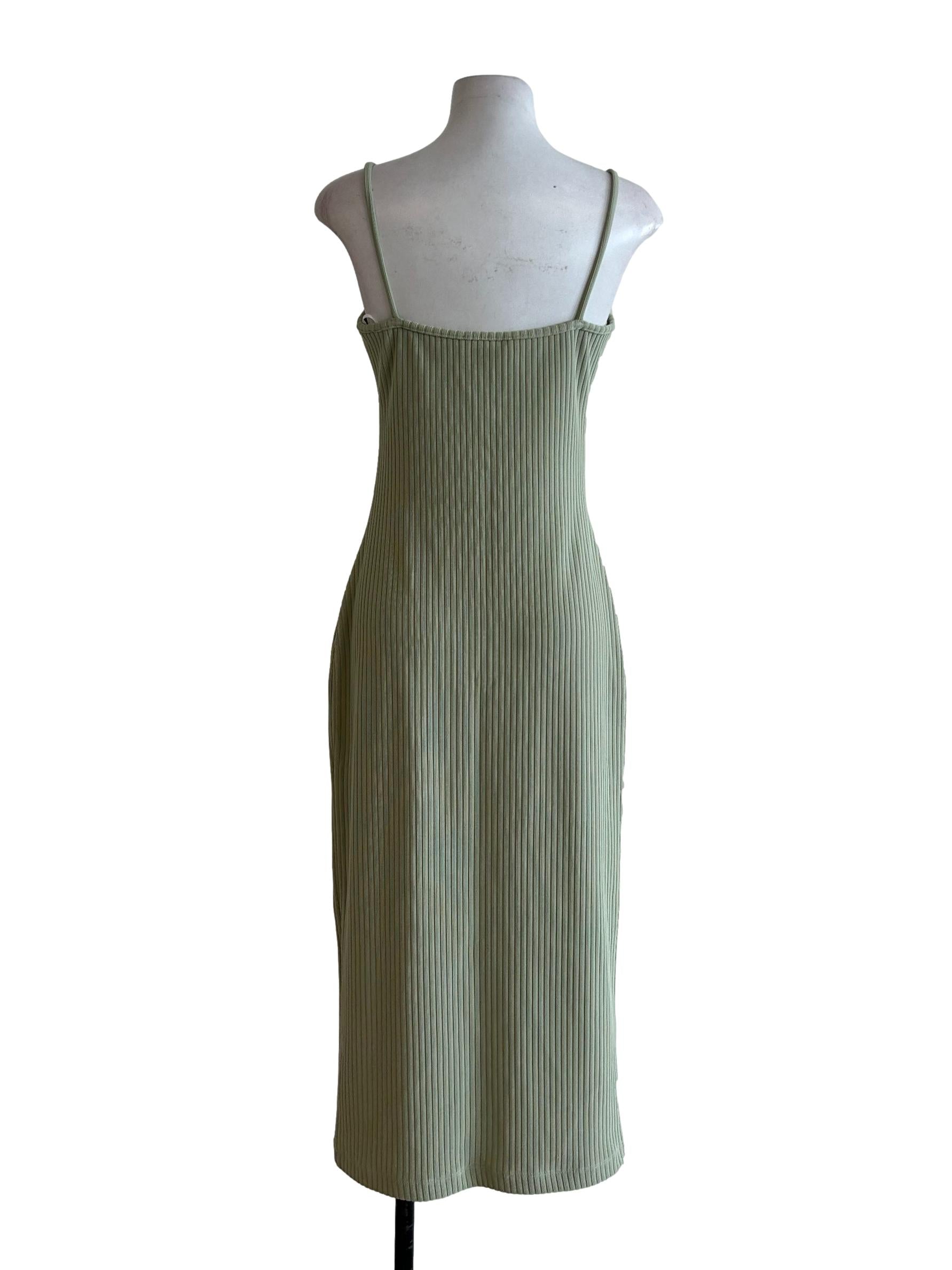 Olive Green Rib Knit Dress
