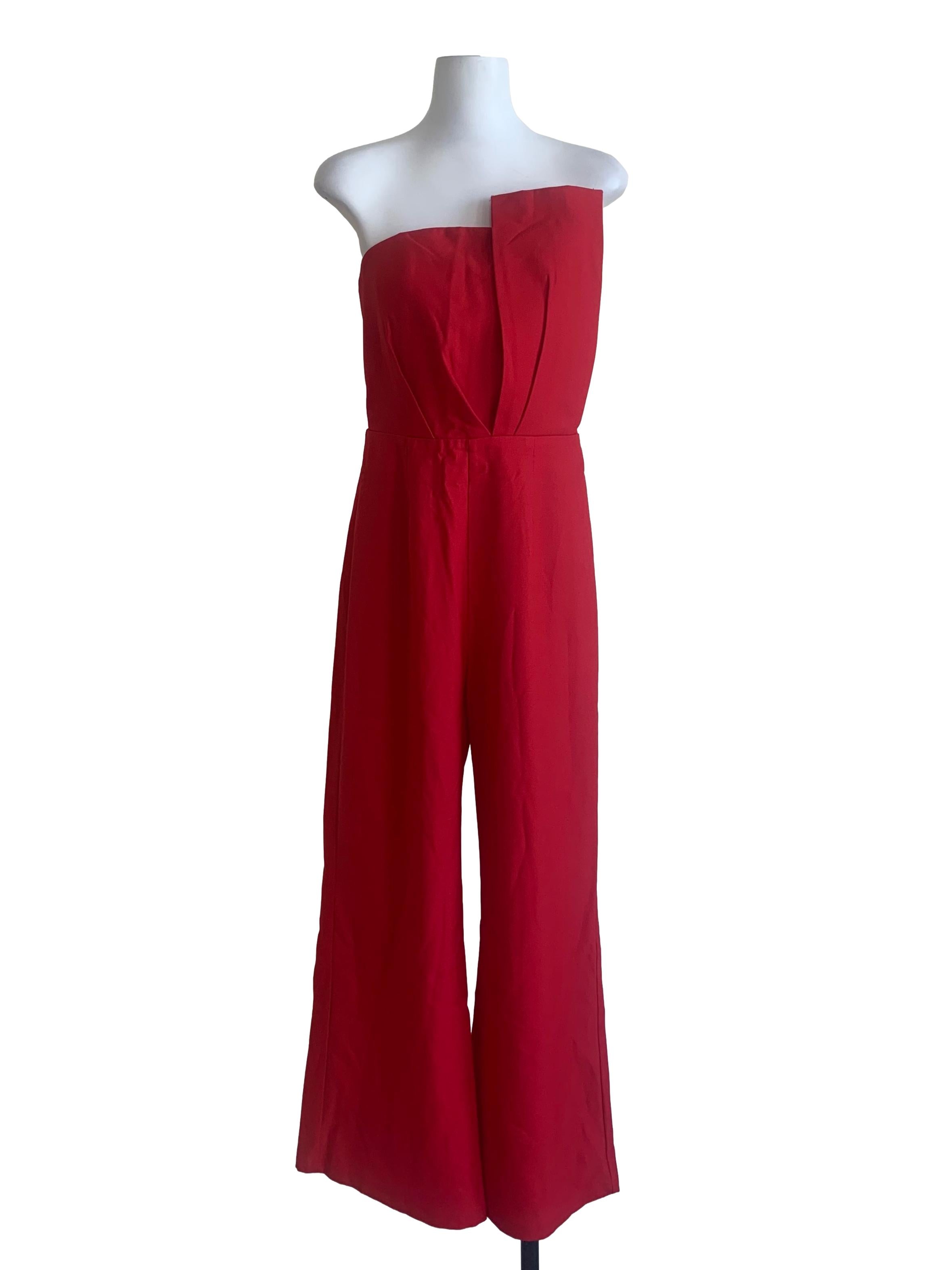 Ruby Red Wide Leg Jumpsuit