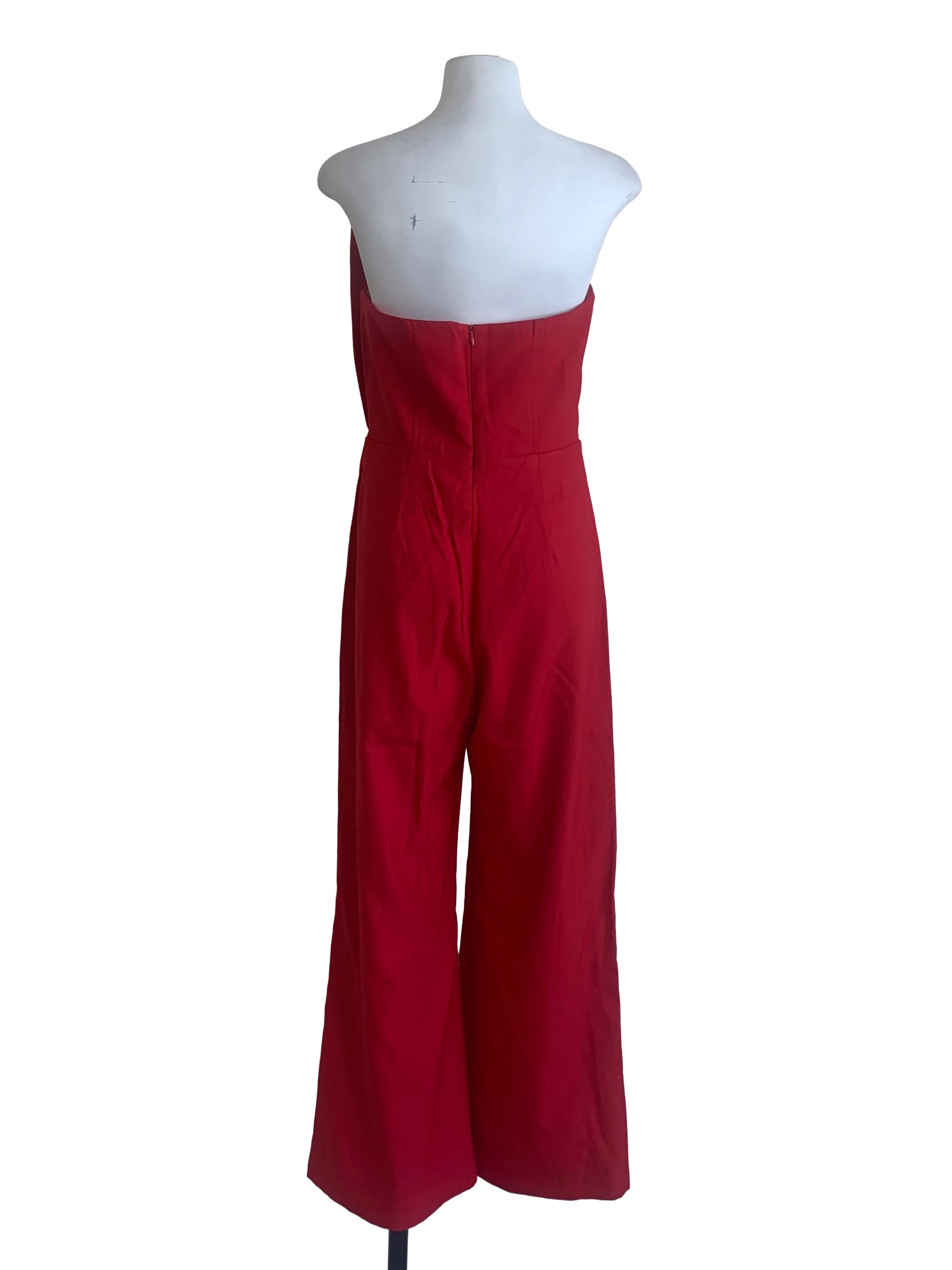 Ruby Red Wide Leg Jumpsuit
