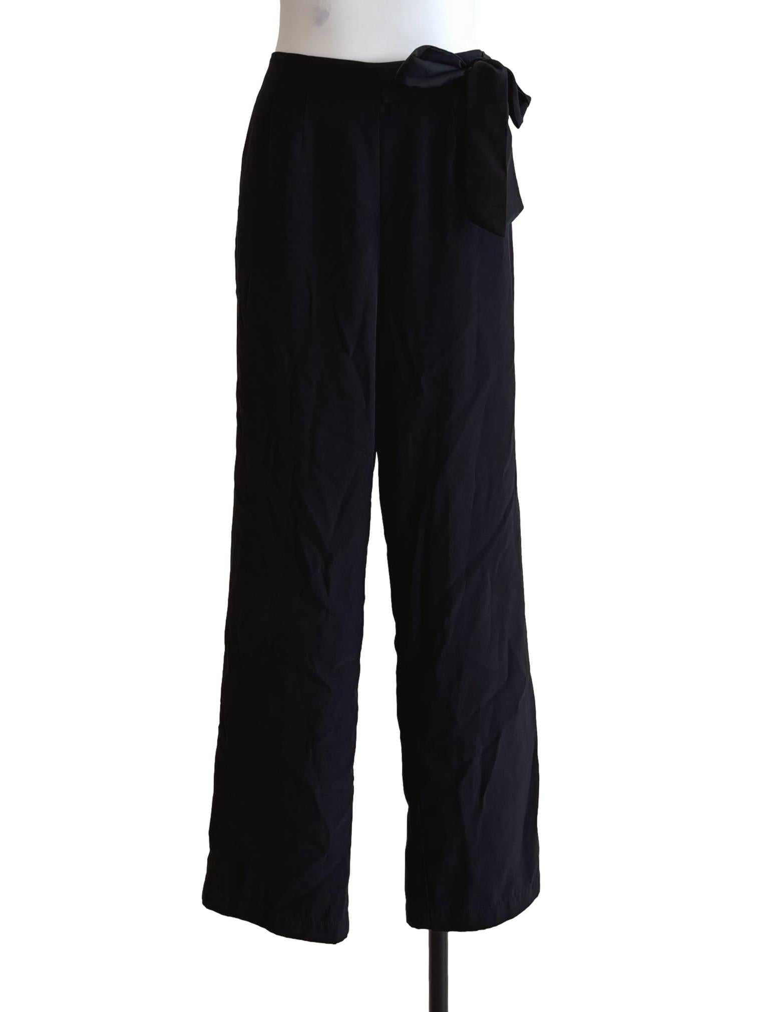 Jade Black Straight Pants