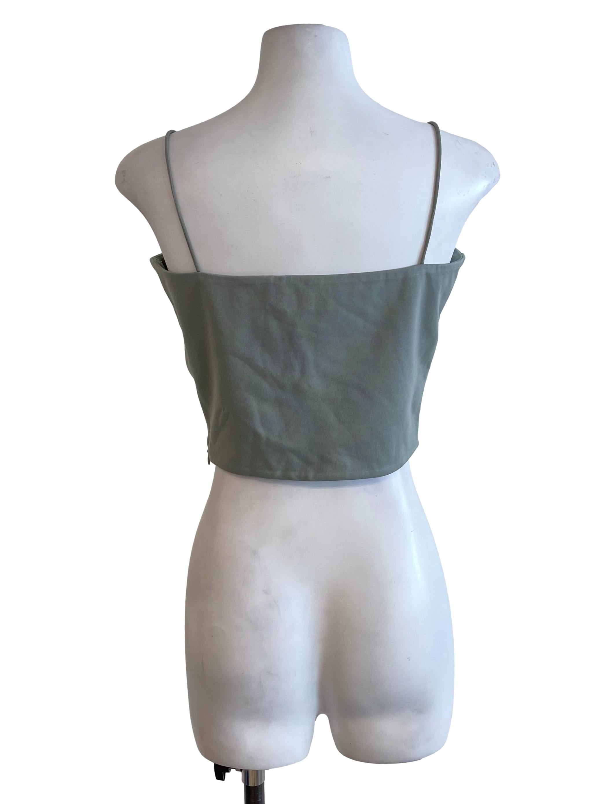 Dusty Green Sweetheart Tube Top