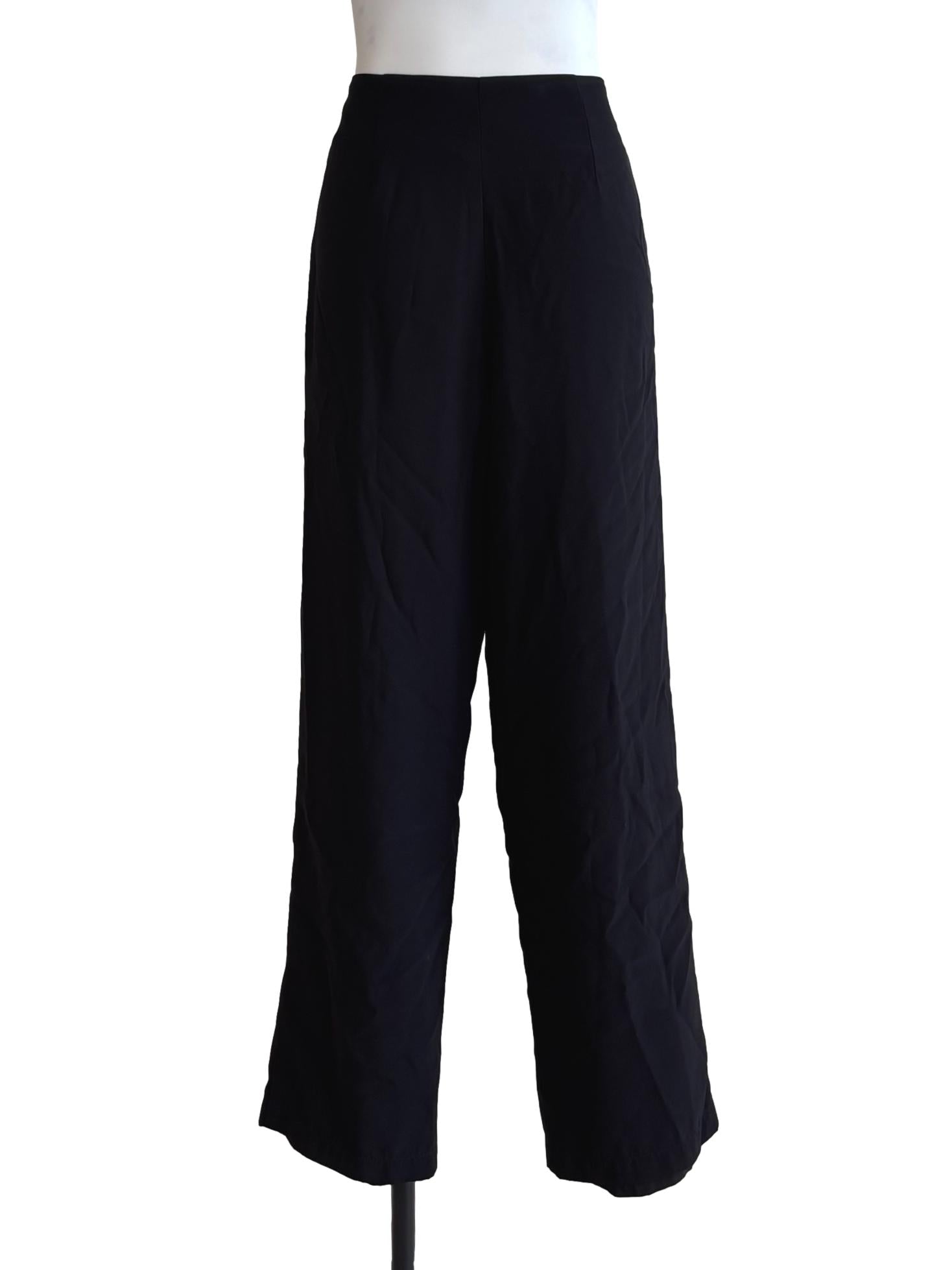 Jade Black Straight Pants