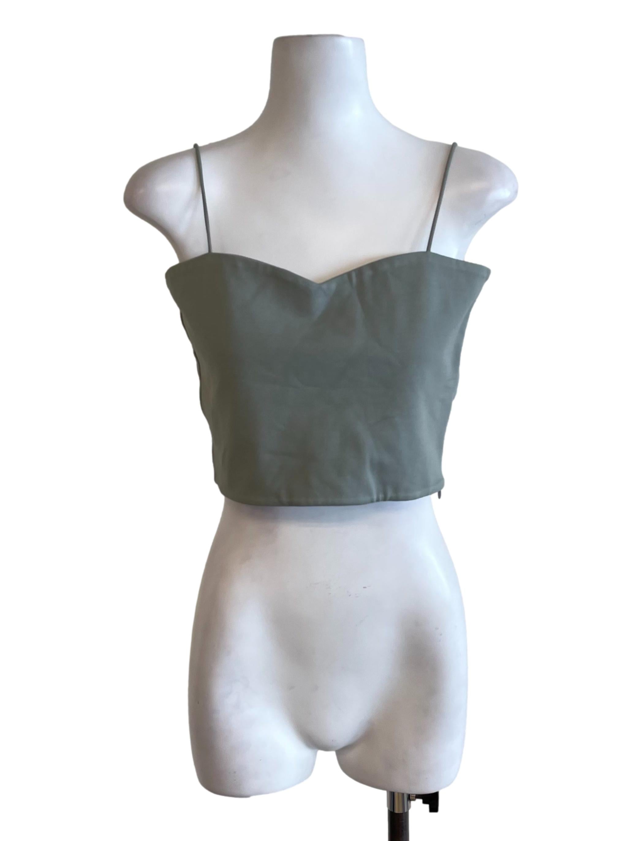 Dusty Green Sweetheart Tube Top