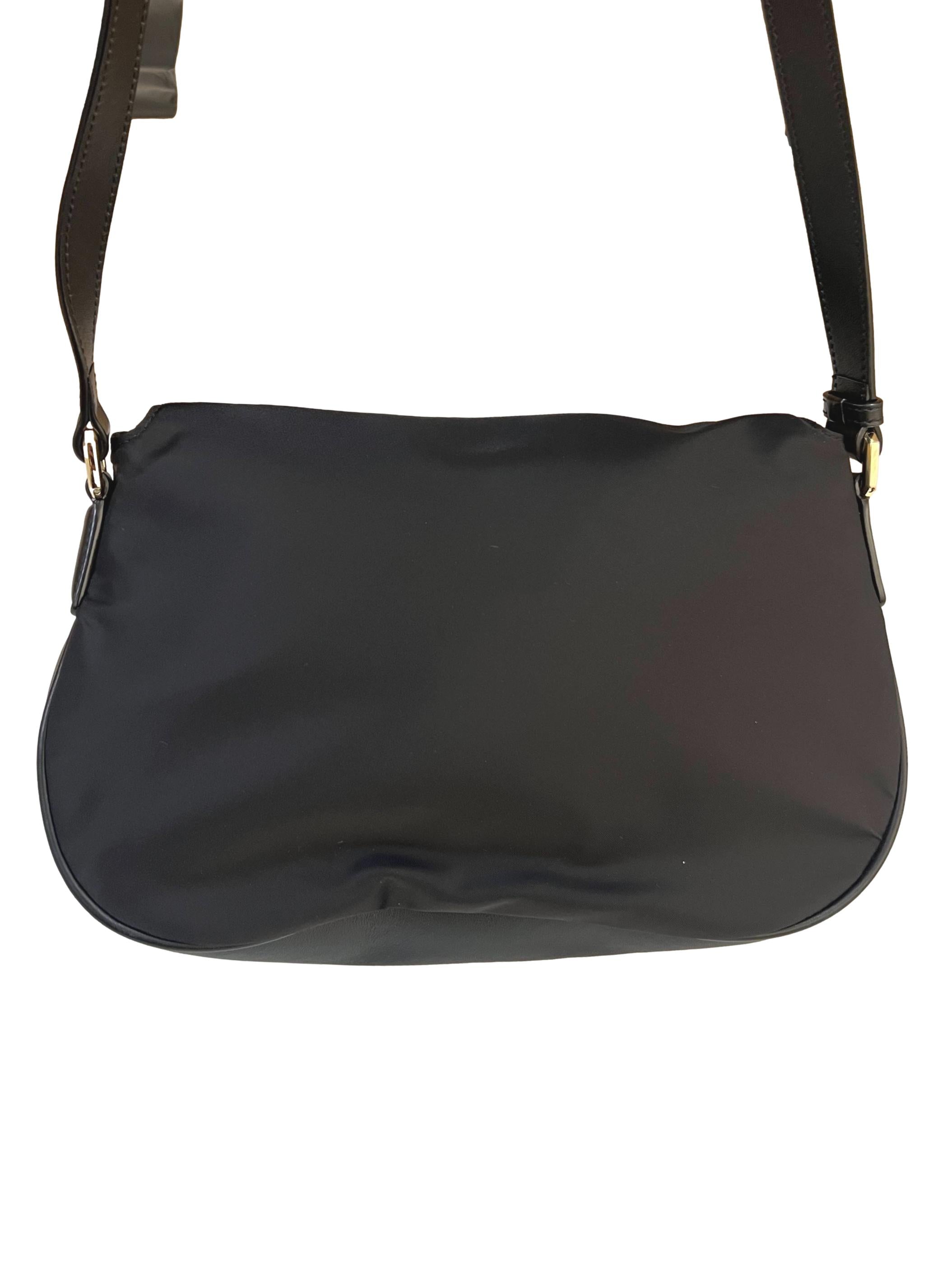 Black Nylon Maple Large Crossbody Bag CSN