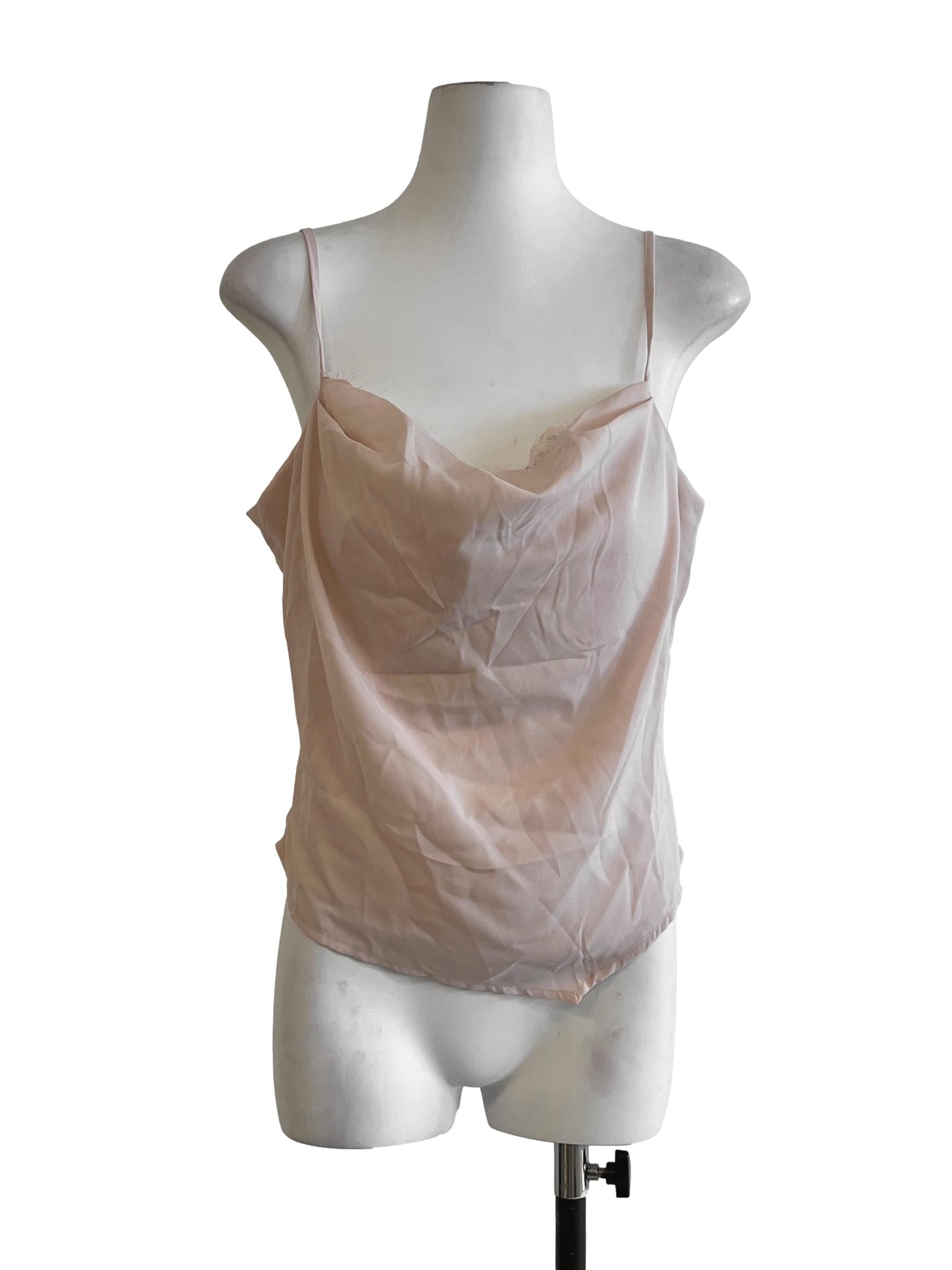 Peach Pink Spaghetti Sleeveless Top