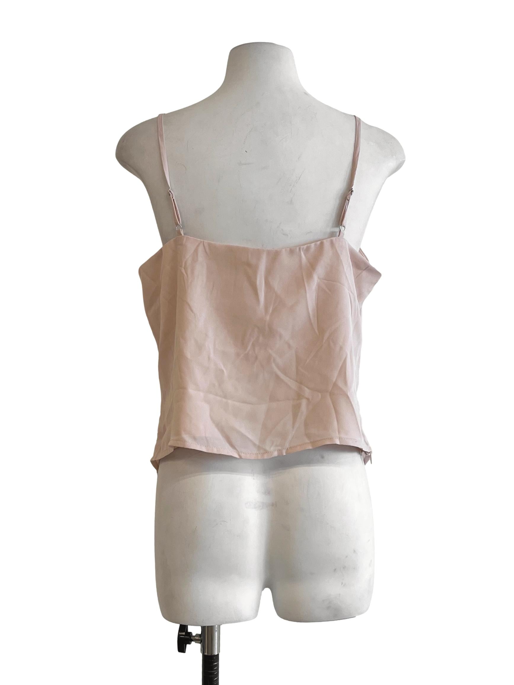 Peach Pink Spaghetti Sleeveless Top