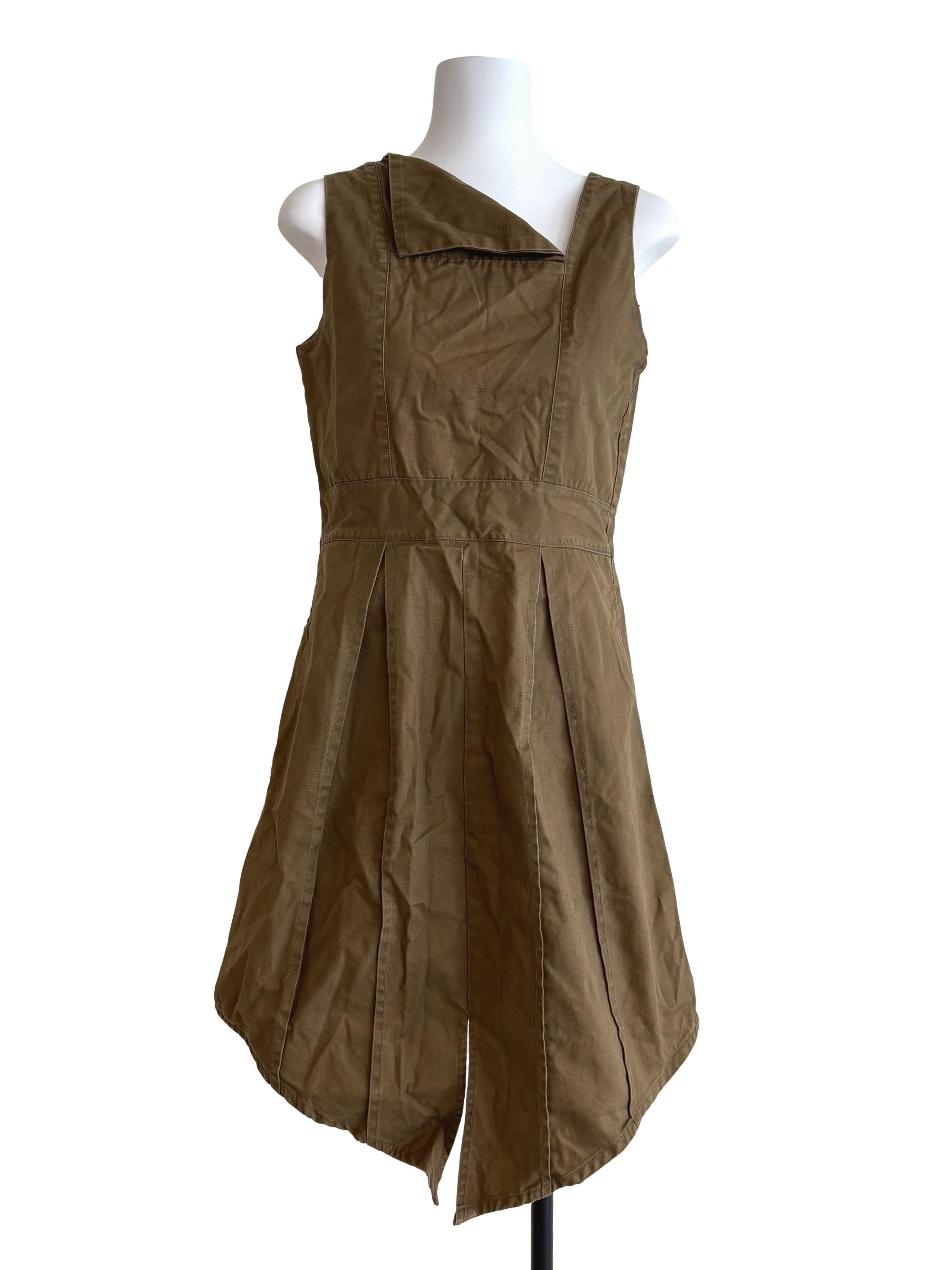 Army Green A-Line Dress