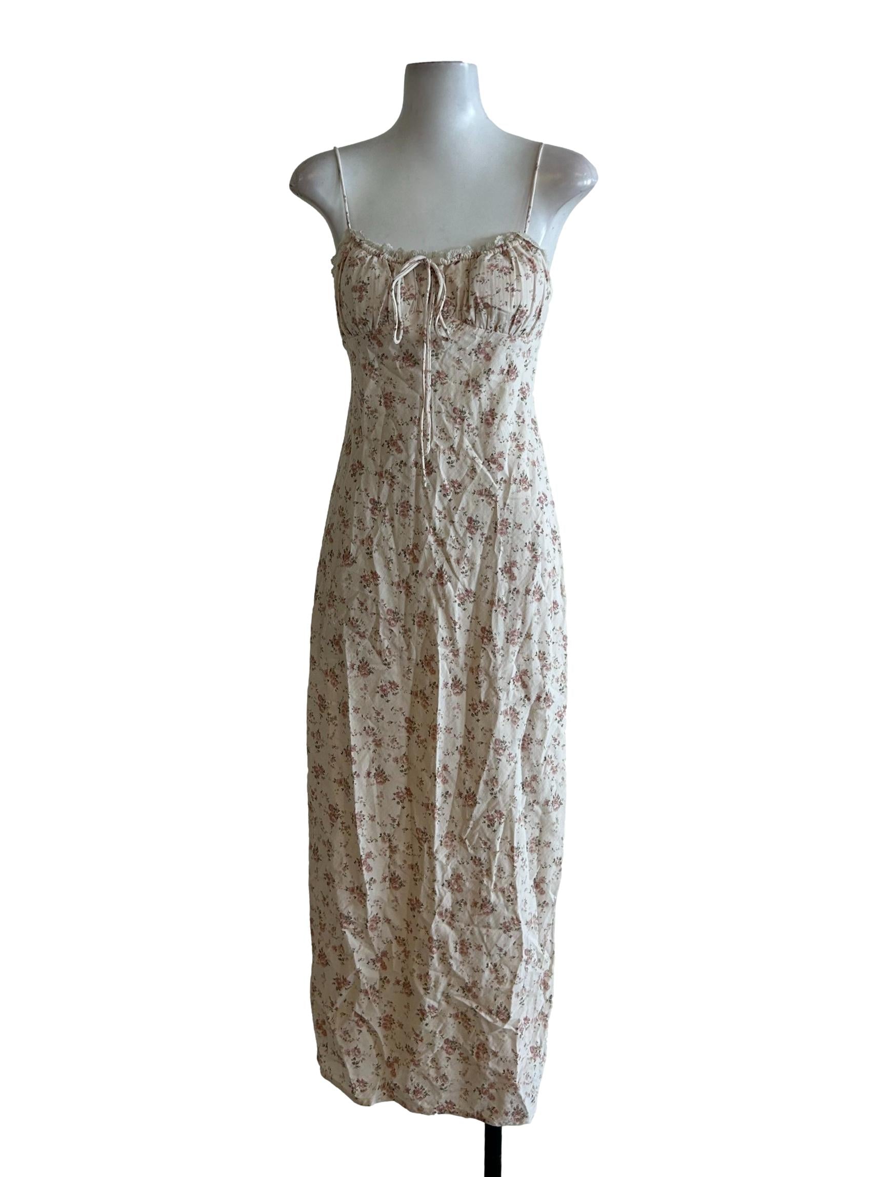 Beige Floral Sundress