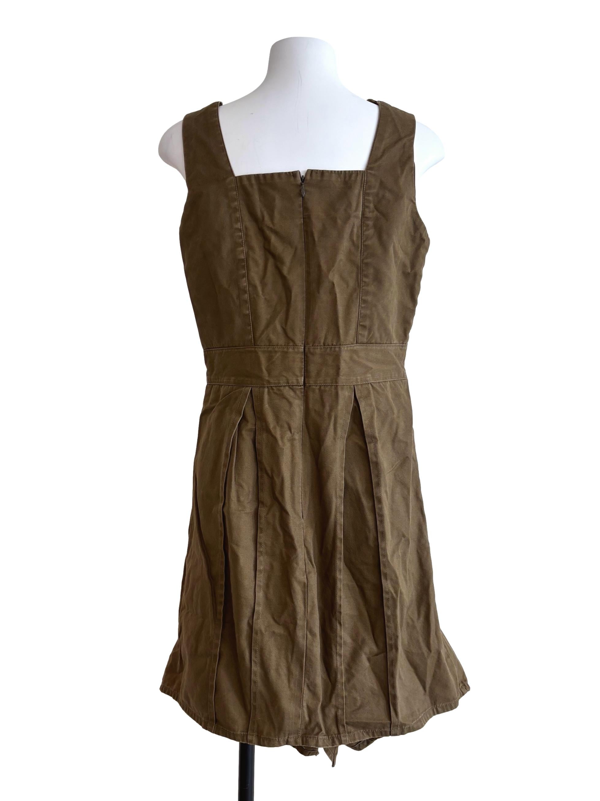 Army Green A-Line Dress