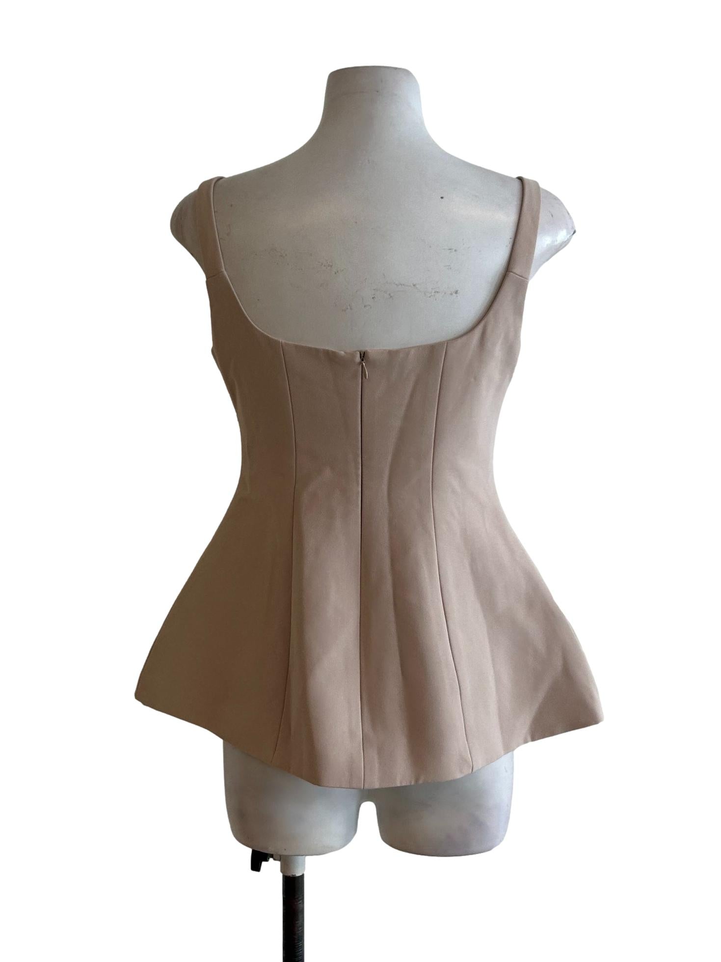 Nude Brown Corset Top