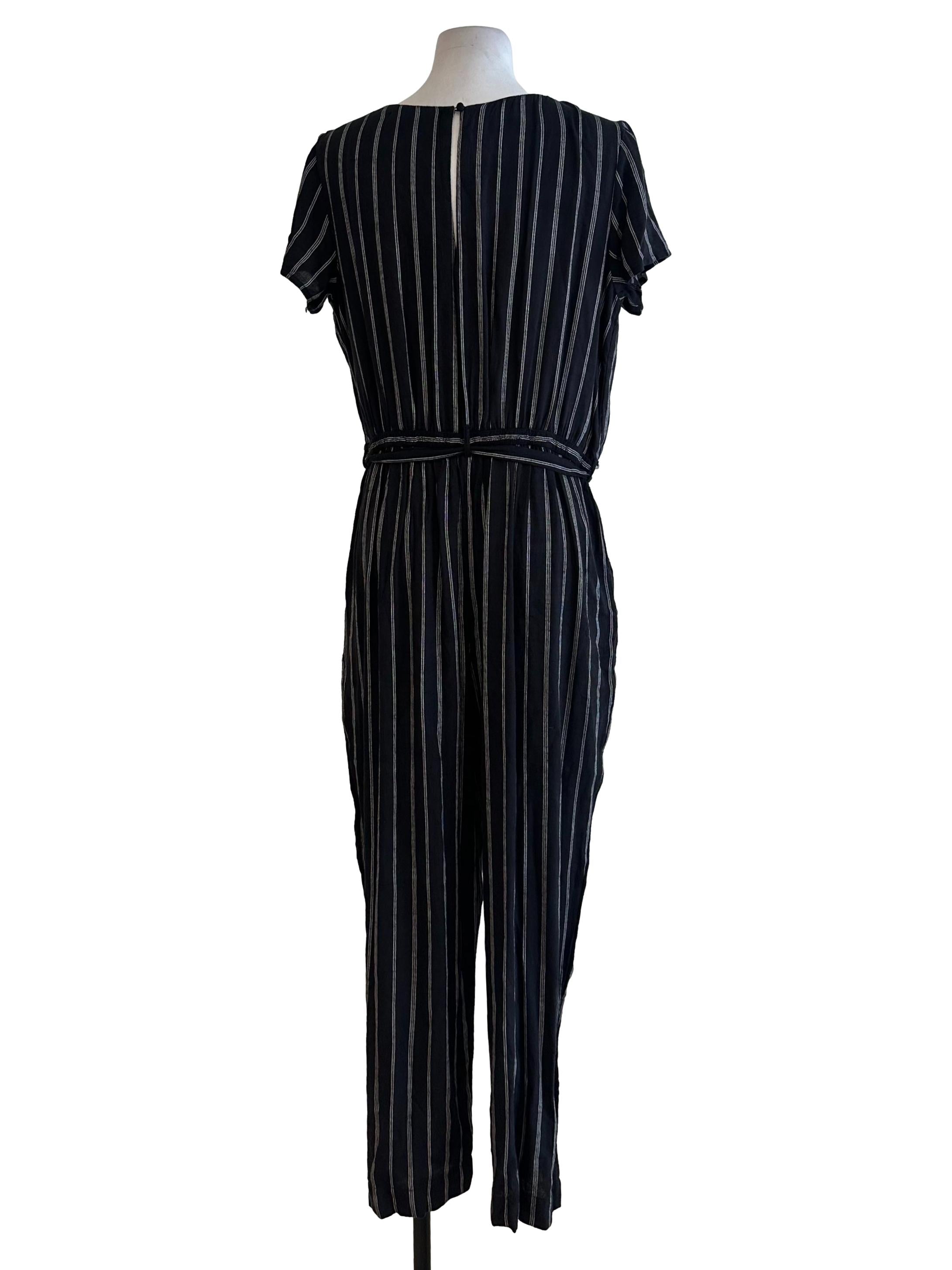 Charcoal Black Stripe Jumpsuit