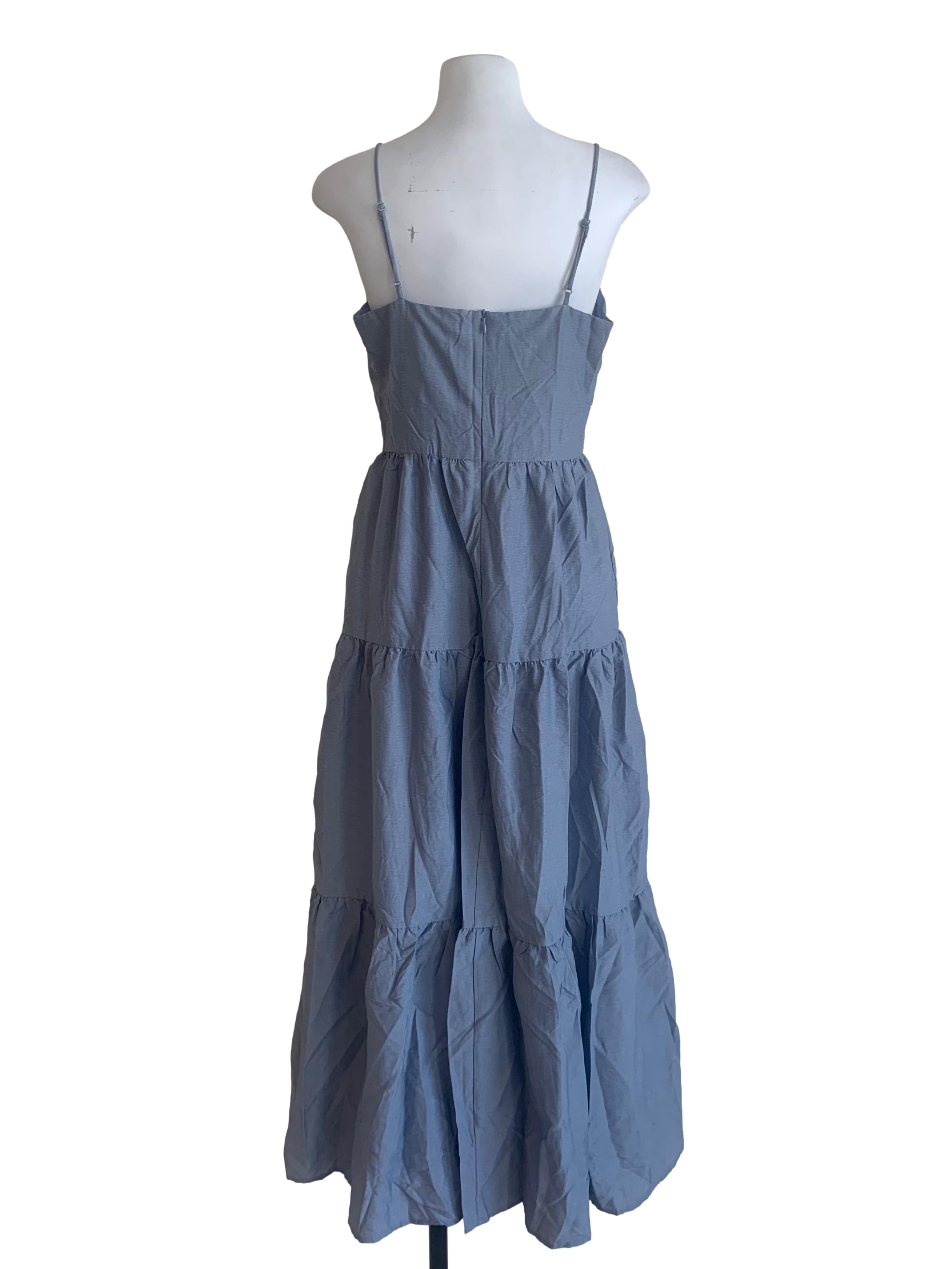 Stone Blue Tiered Dress