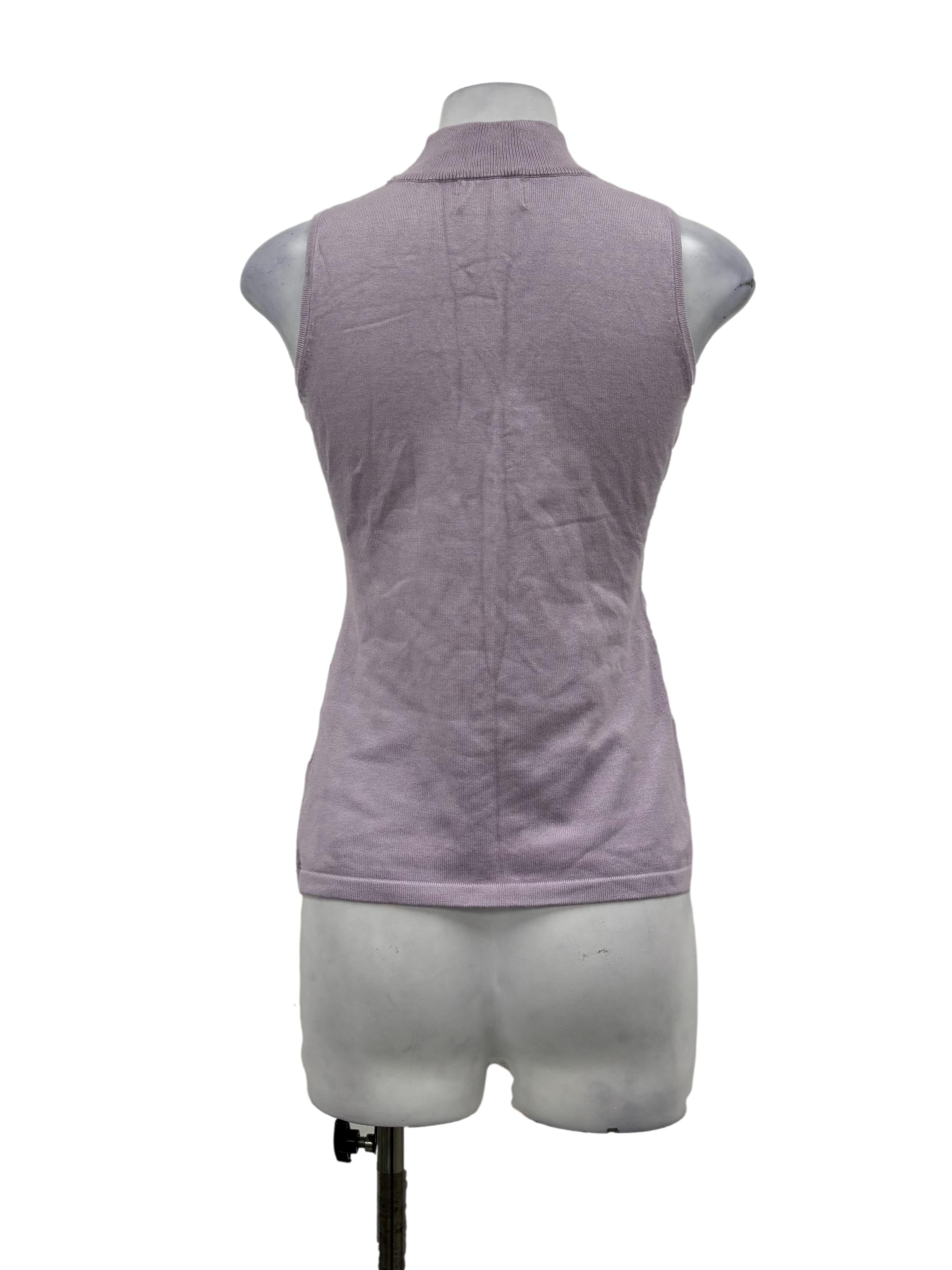 Lilac Knitted Halter Top OSN