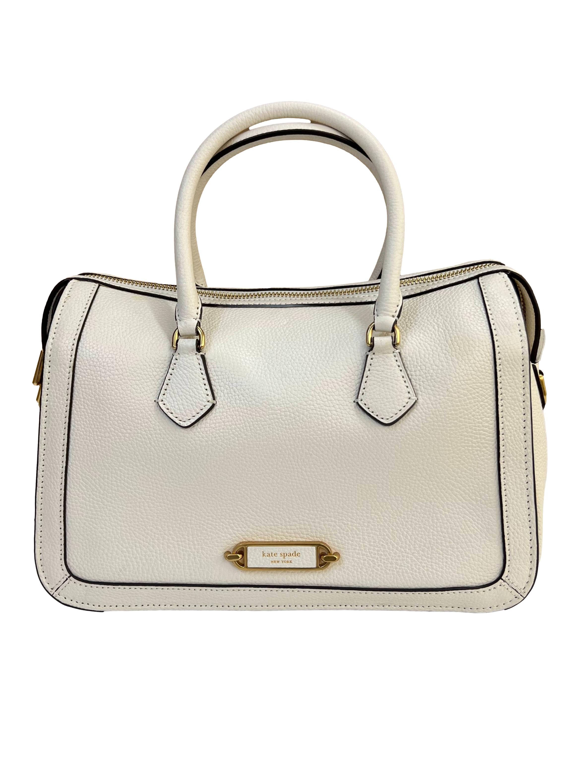 Cream Leather Gramercy Medium Handbag CSN