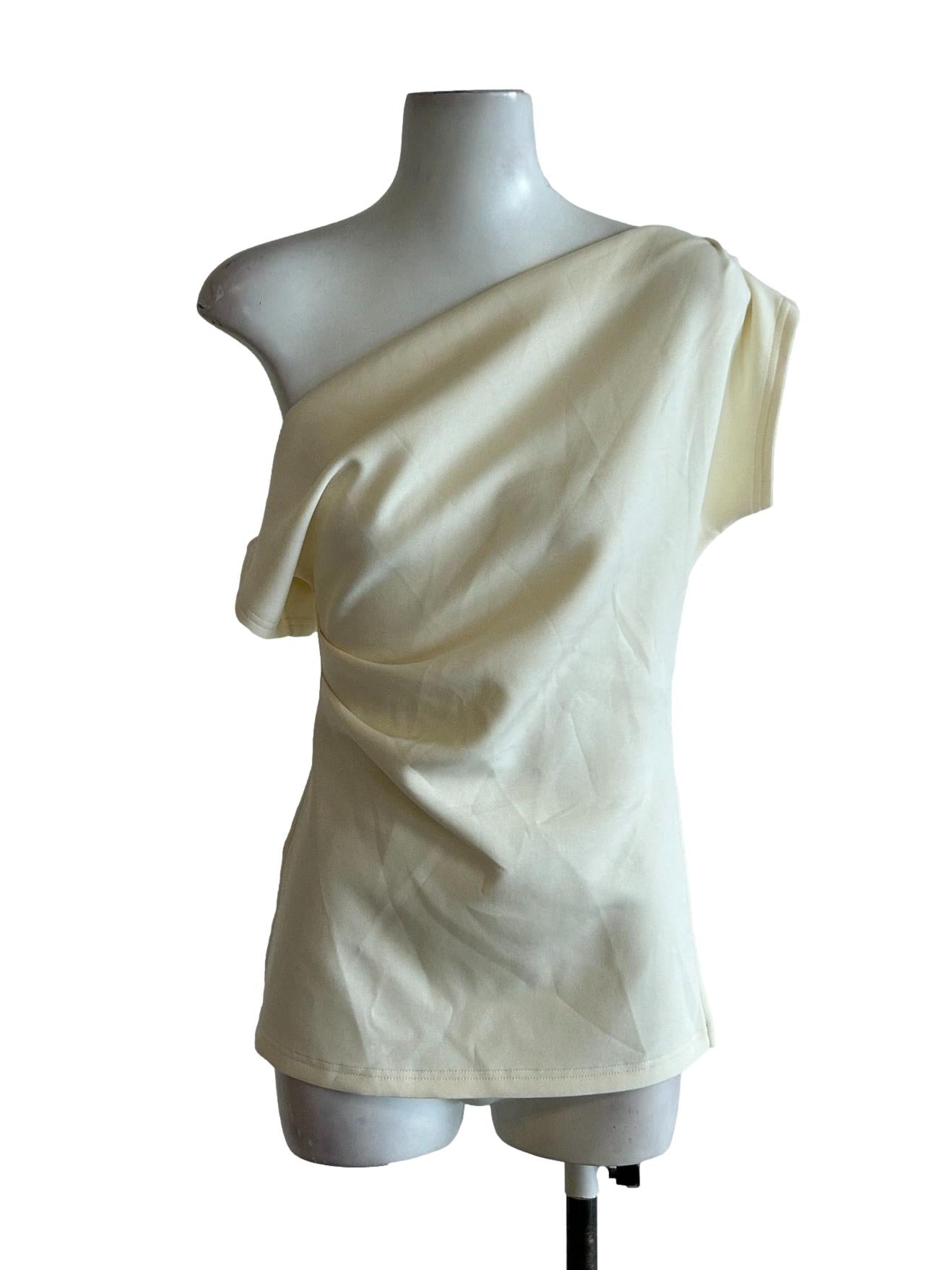 Light Yellow Asymmetrical Top