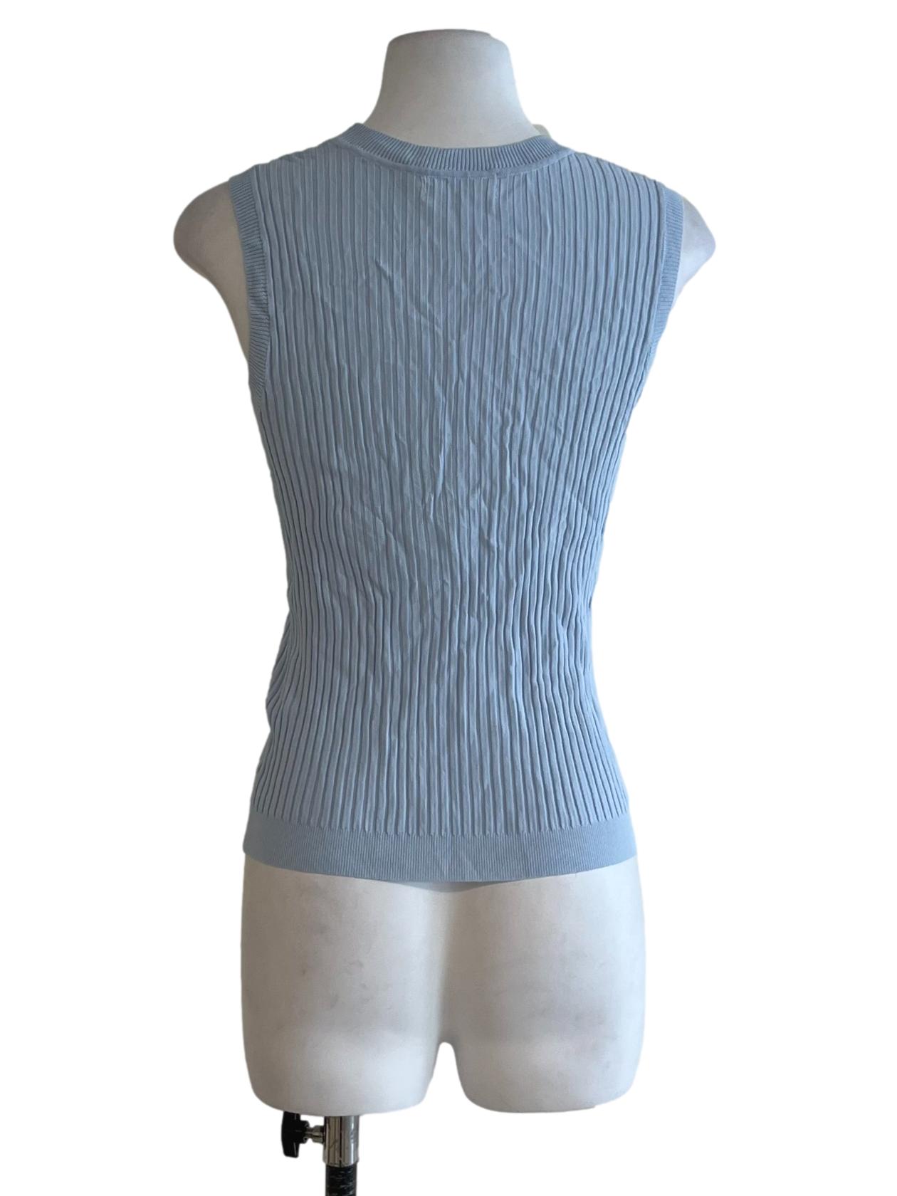 Sky Blue Bengal Stripe Sleeveless Top