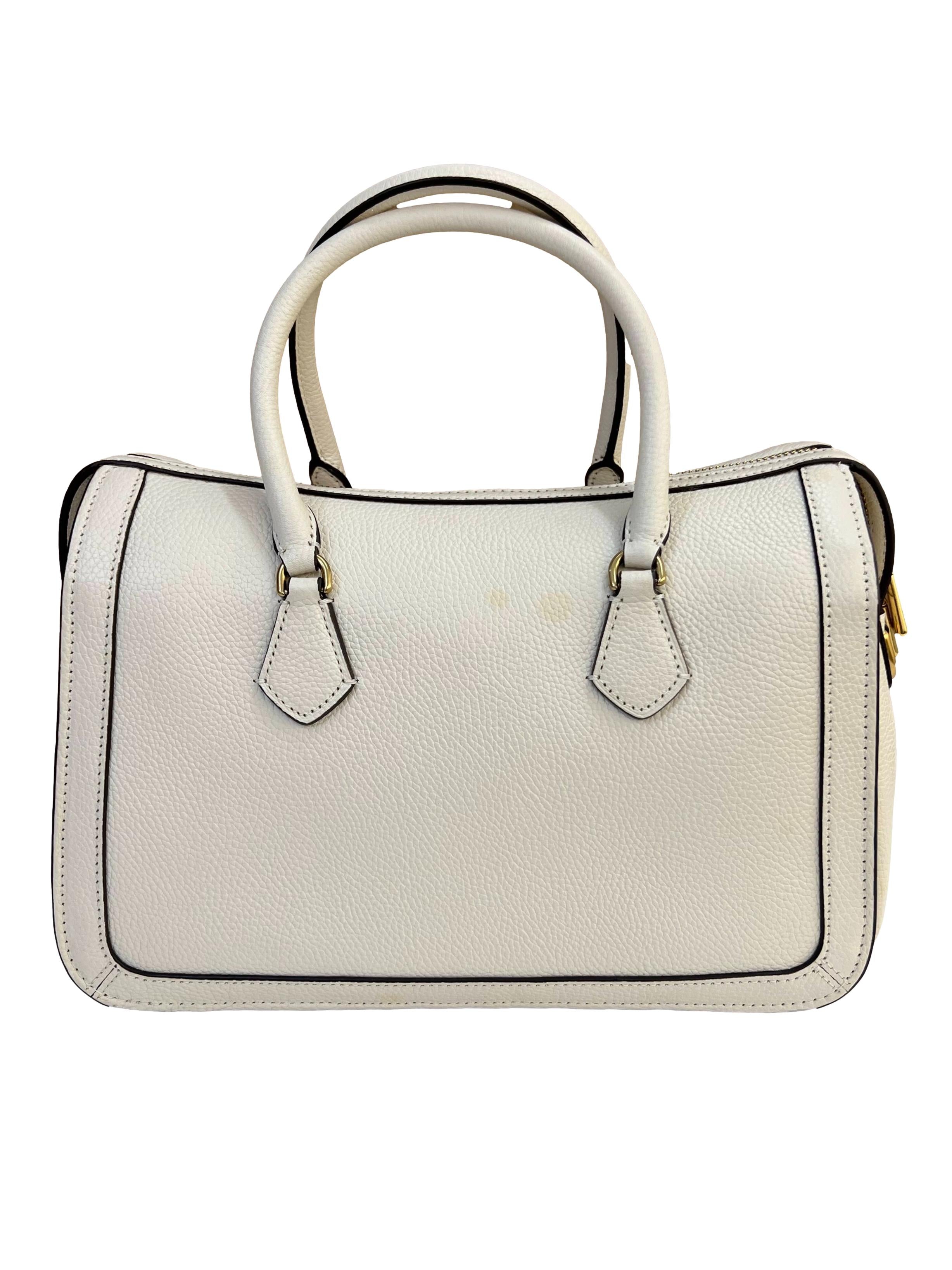 Cream Leather Gramercy Medium Handbag CSN