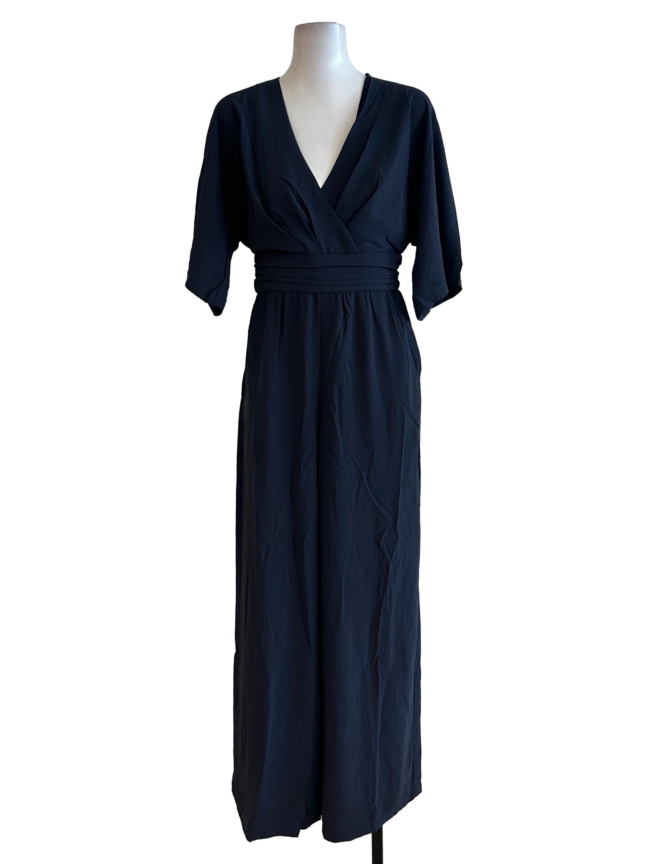 Midnight Blue V Neck Jumpsuit