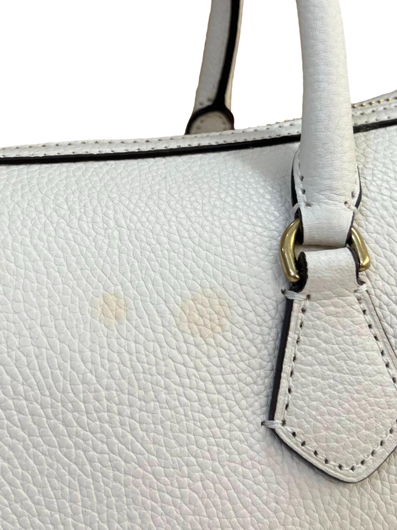 Cream Leather Gramercy Medium Handbag CSN