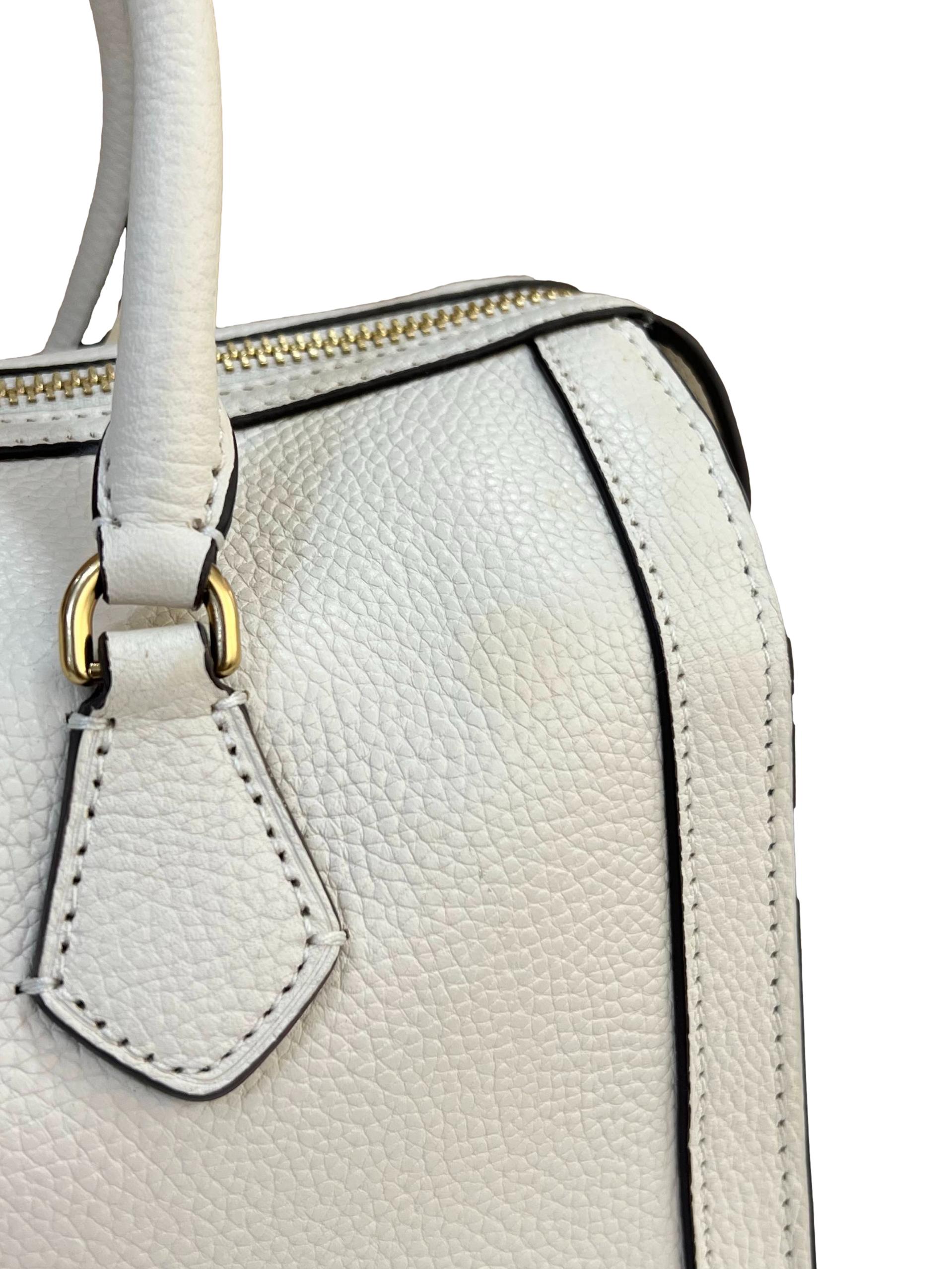 Cream Leather Gramercy Medium Handbag CSN