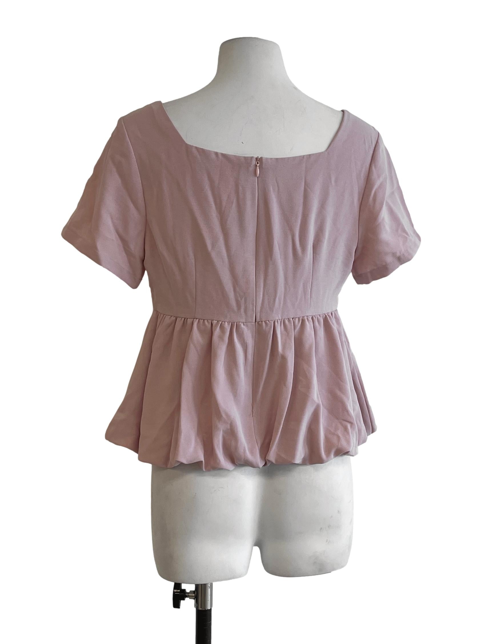 Salmon Pink Straight Across Top