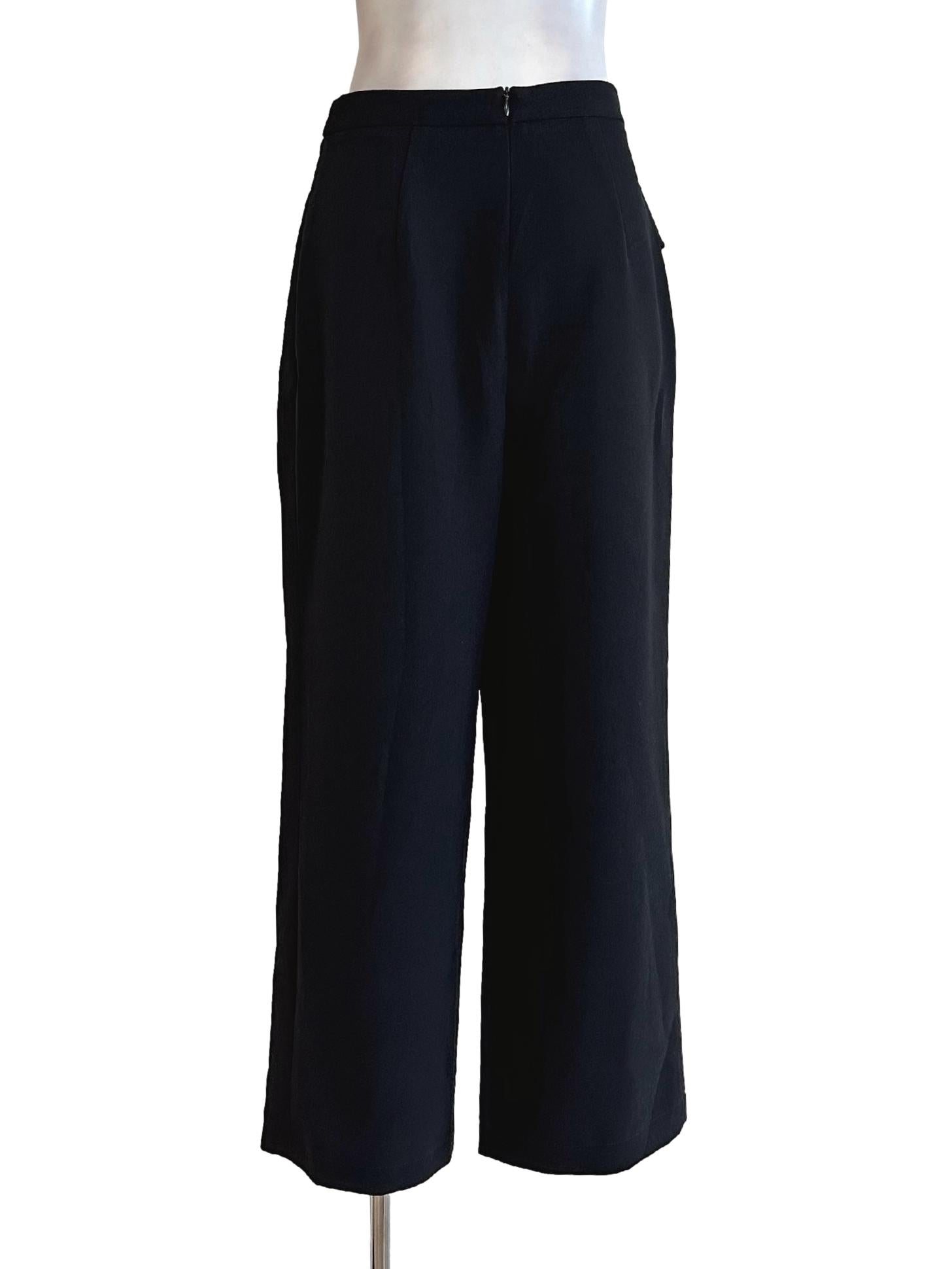 Black Slits Palazzo Pants