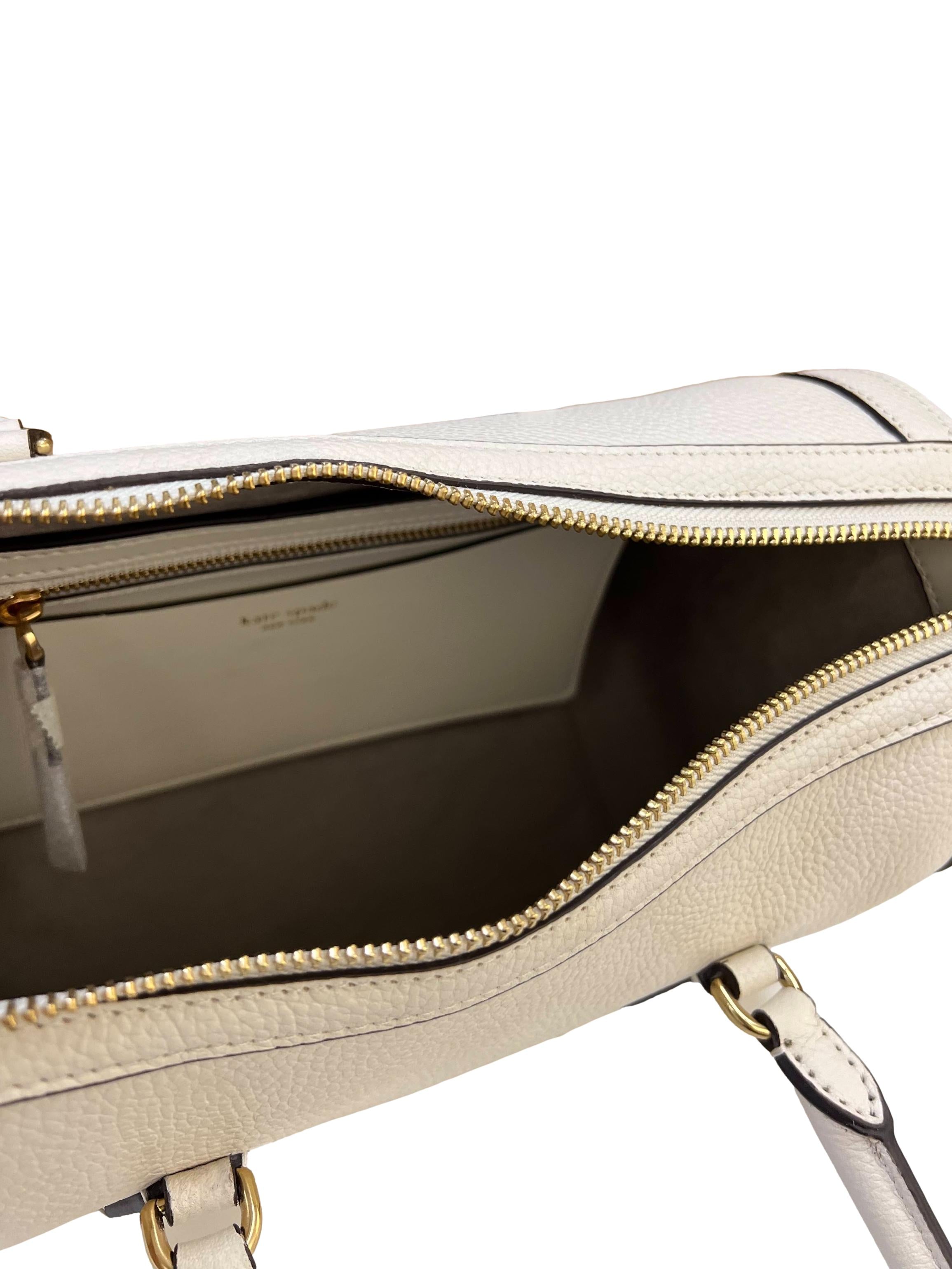 Cream Leather Gramercy Medium Handbag CSN