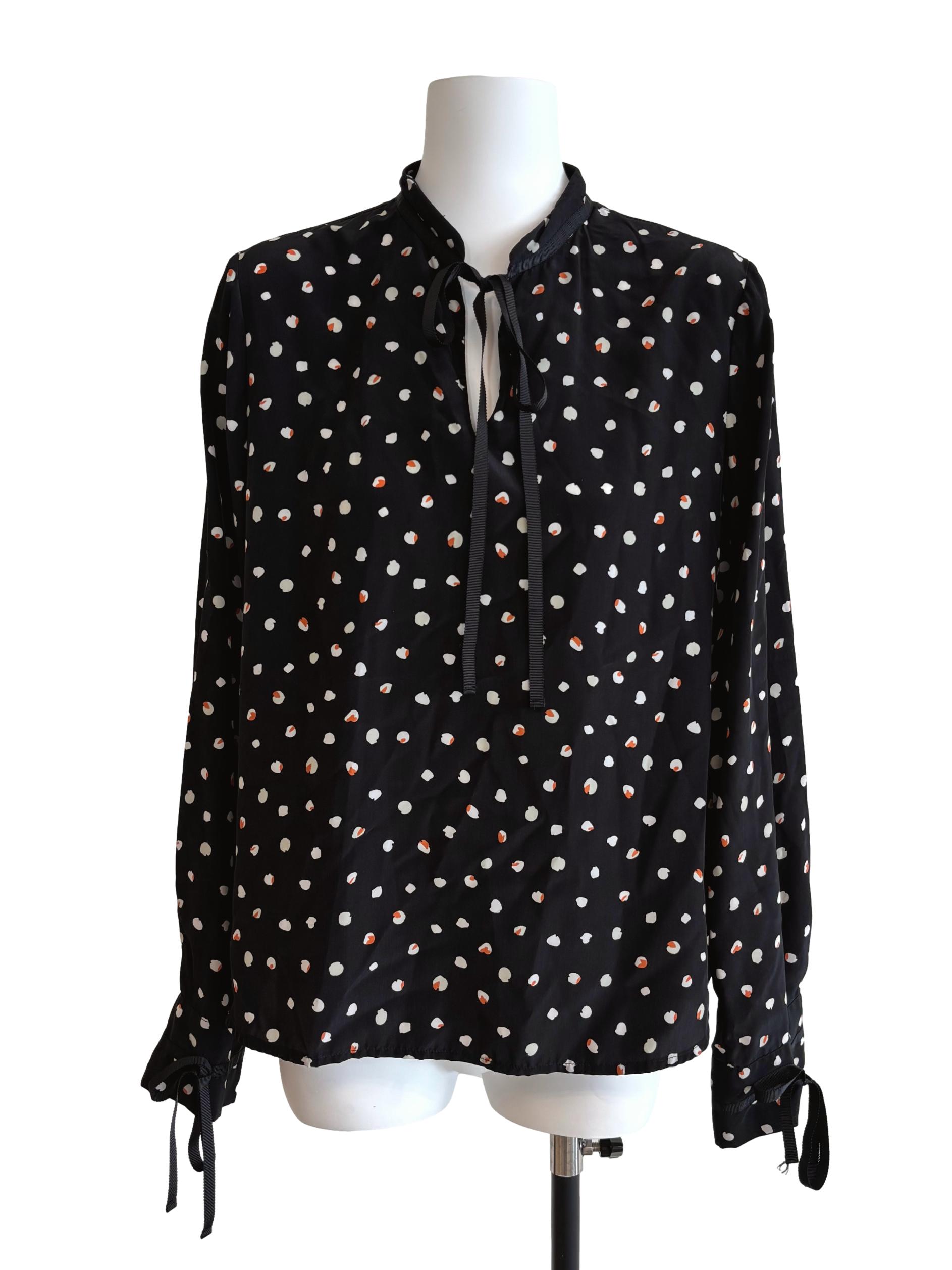 Onyx Black Patterned Blouse