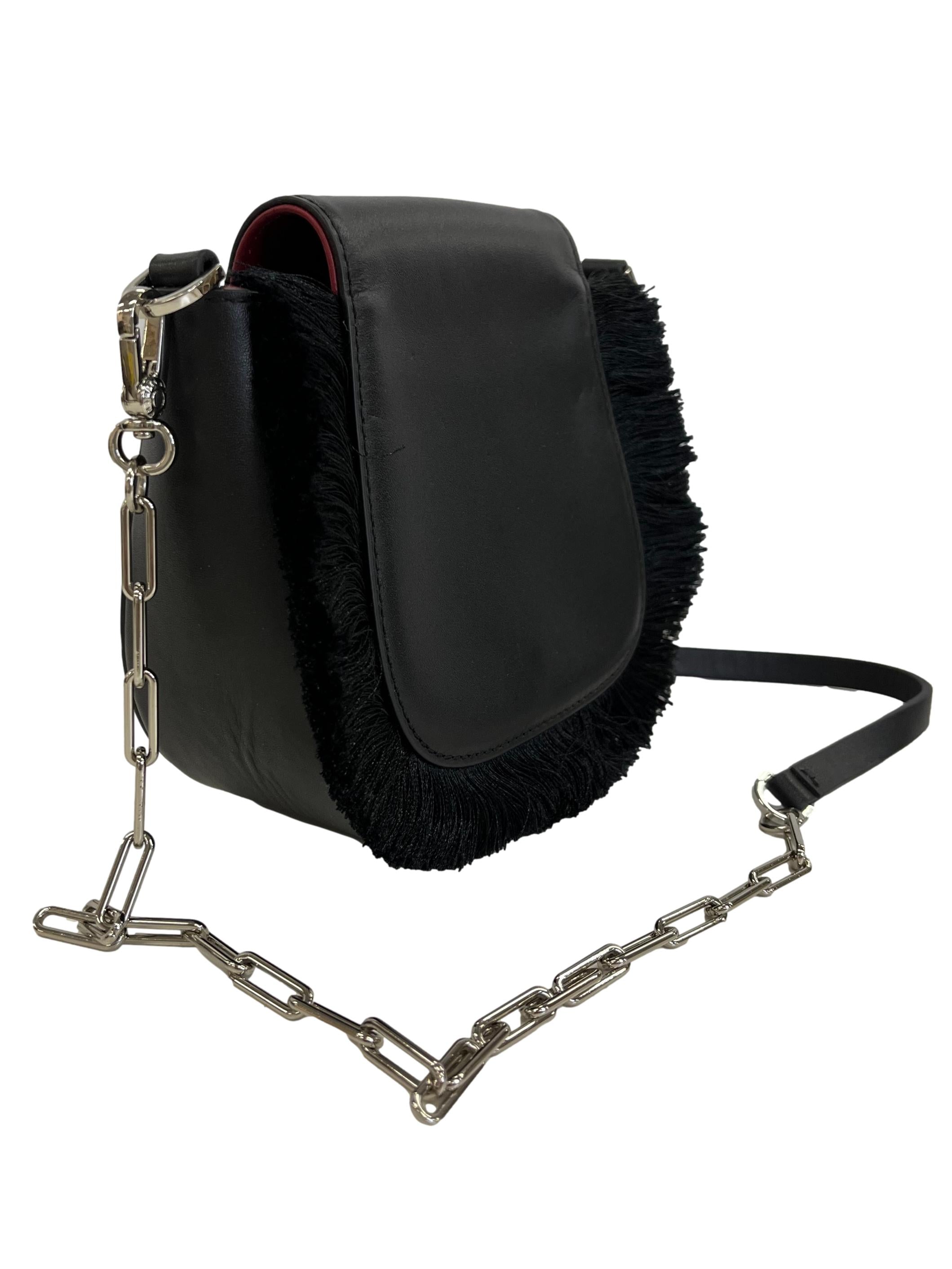 Black Fringe Saddle Bag