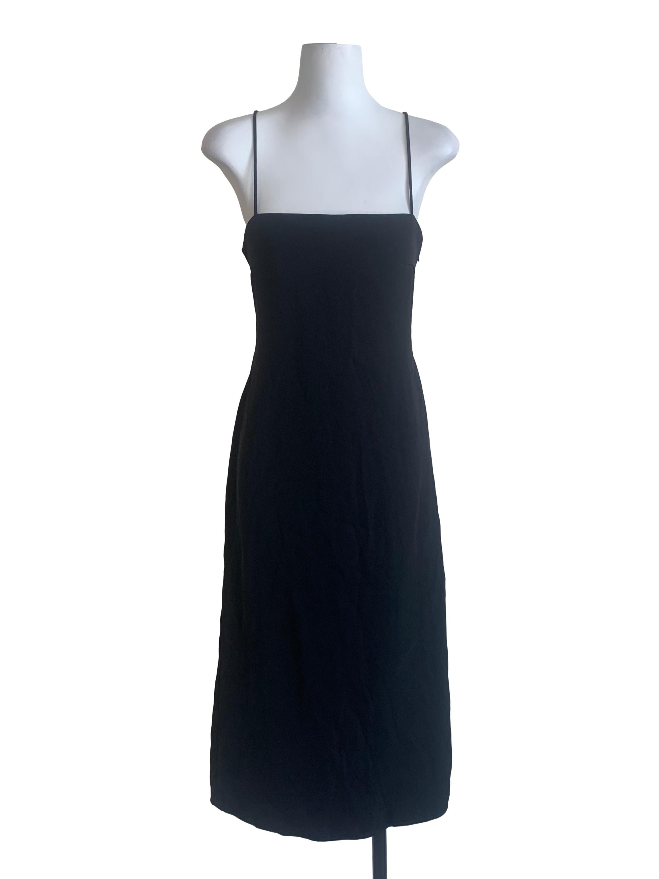 Crow Black Spaghetti Strap Dress