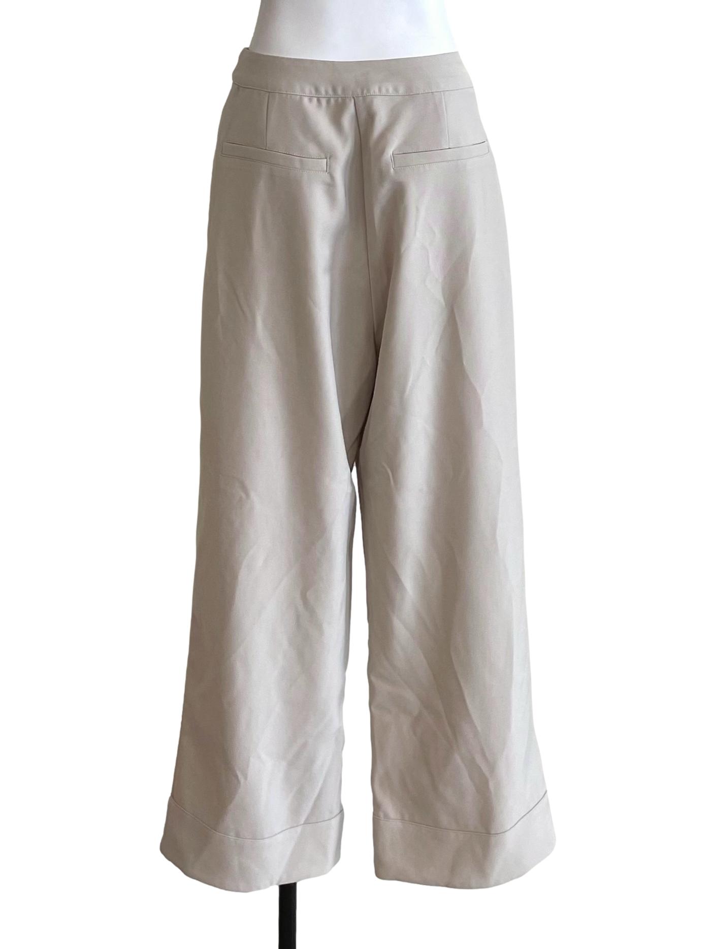 Rice White Cuffed Suit Pants TCL